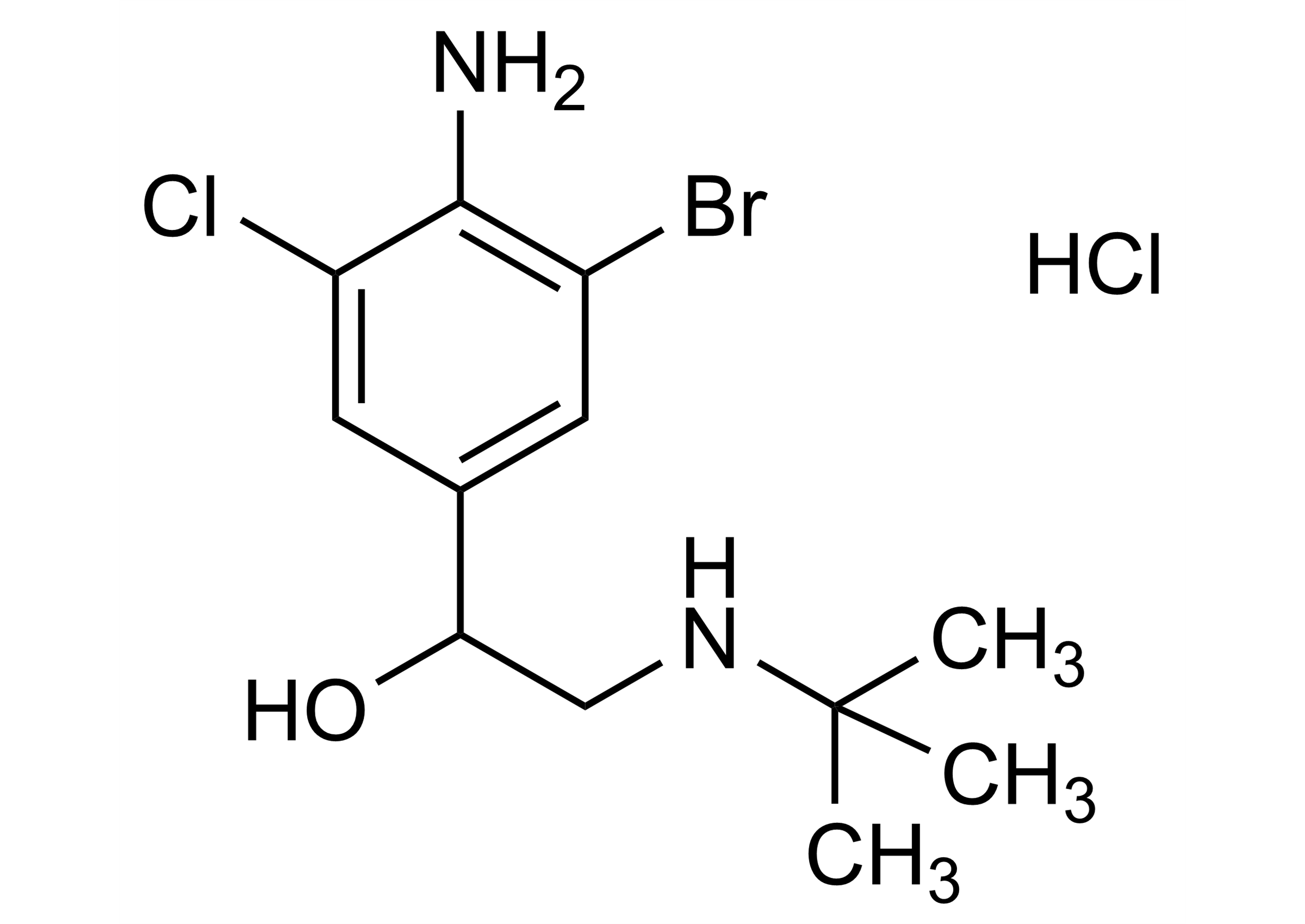 Bromchlorbuterol hydrochloride reference standard molecular structure for LC-MS/MS and GC-MS quantification