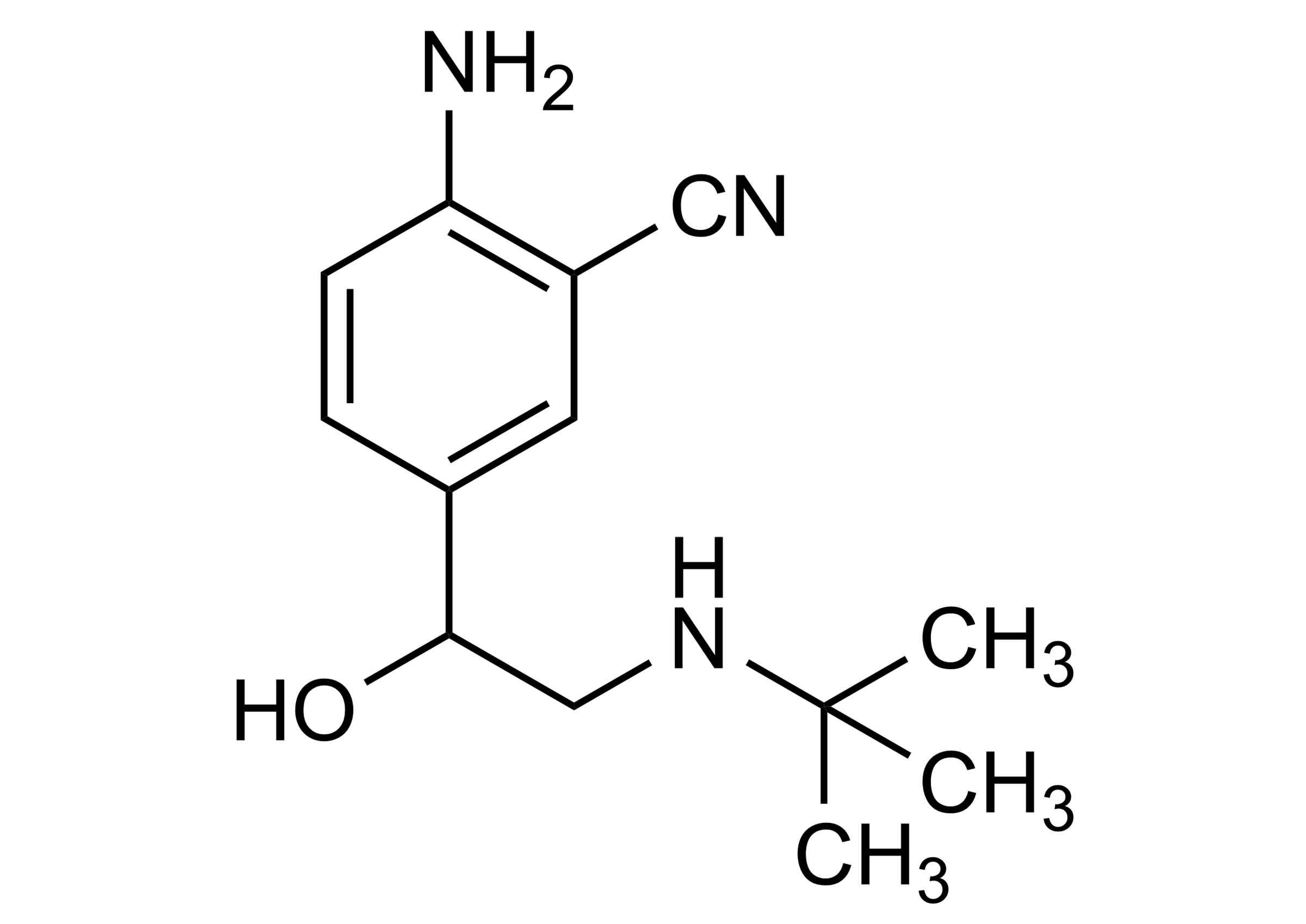 Cimbuterol molecular structure reference standard for LC-MS/MS and GC-MS quantification