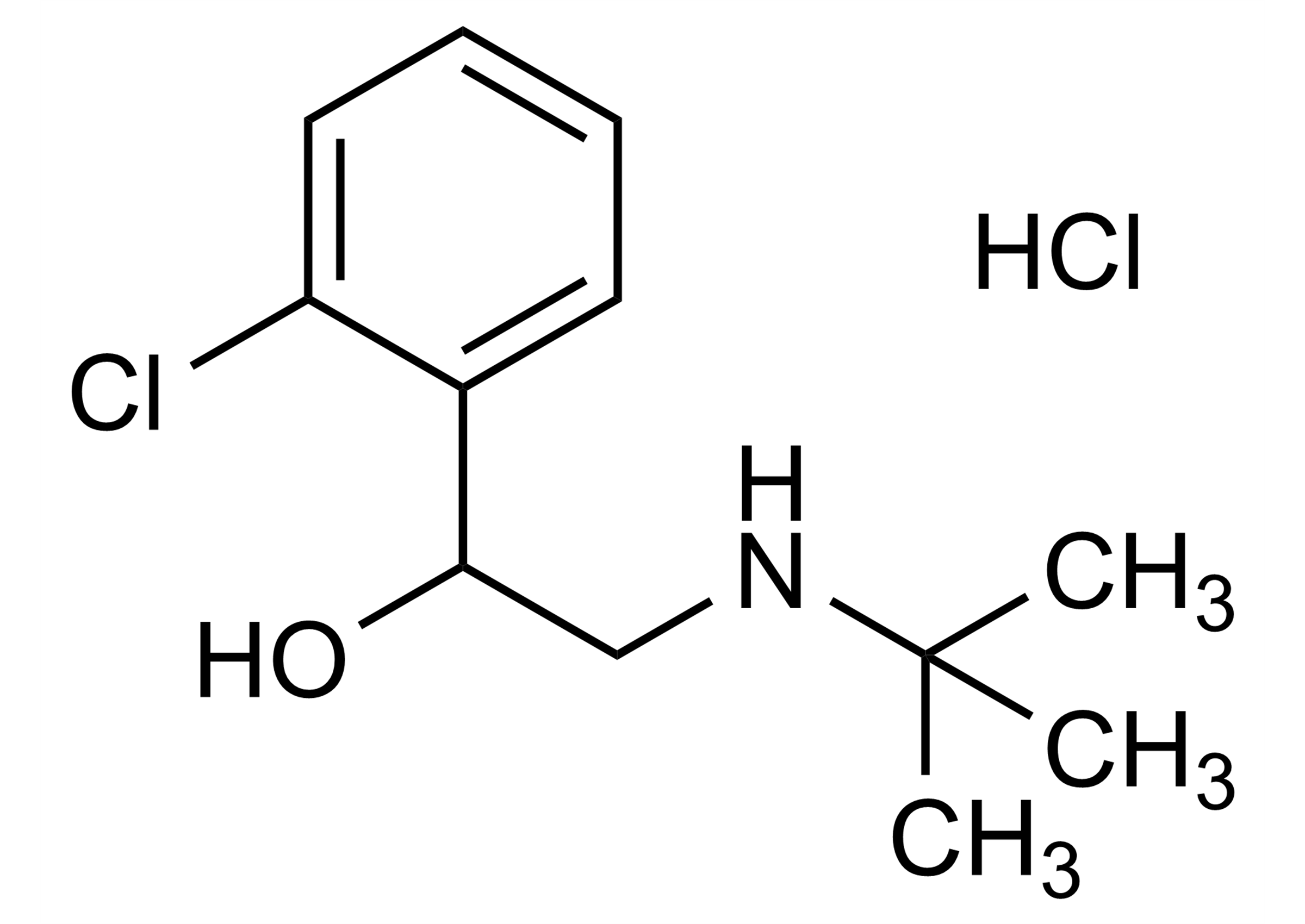 Tulobuterol hydrochloride reference standard molecular structure for LC-MS/MS and GC-MS calibration