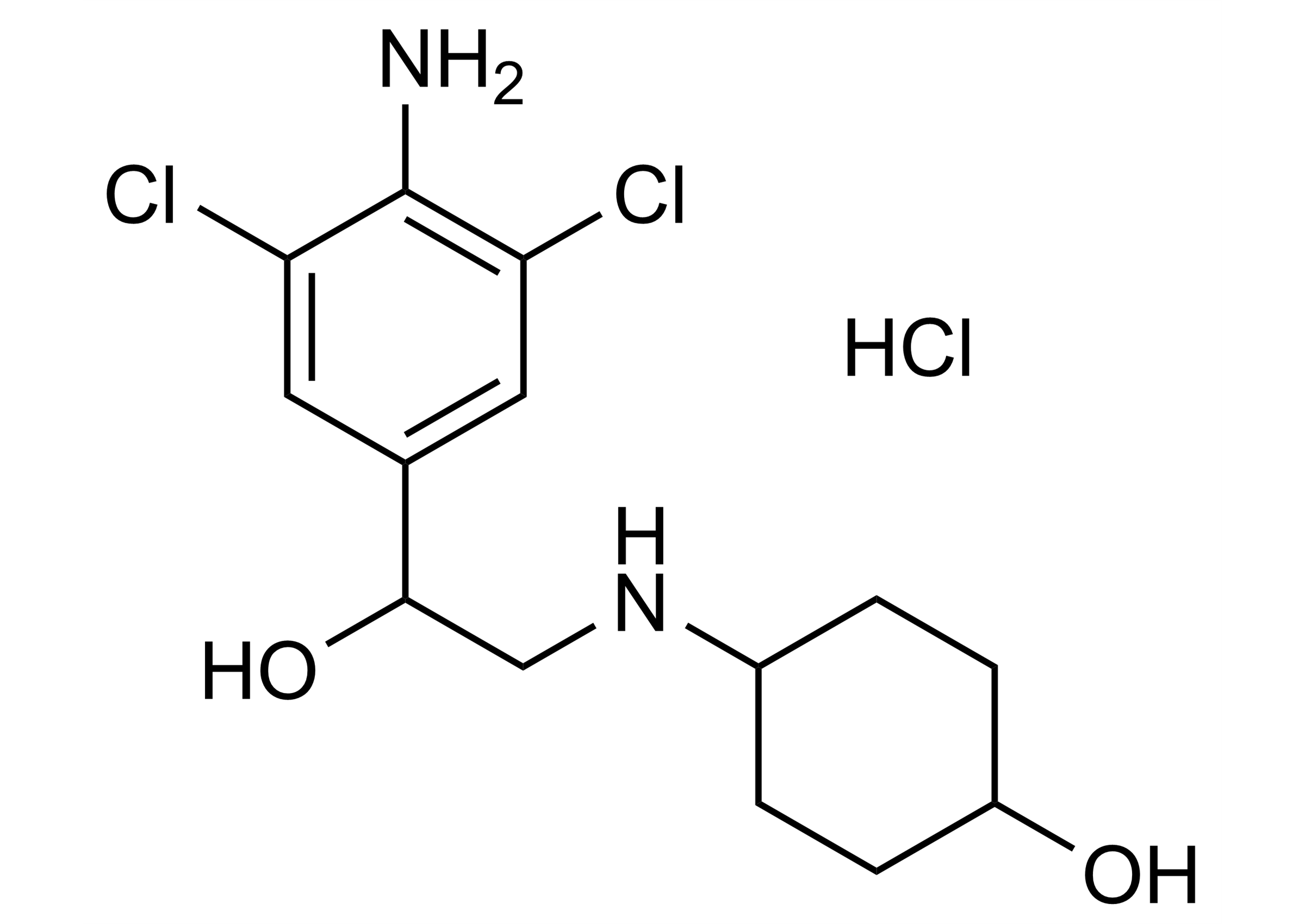 Clencyclohexerol hydrochloride reference standard molecular structure - WITEGA Laboratorien Berlin-Adlershof GmbH