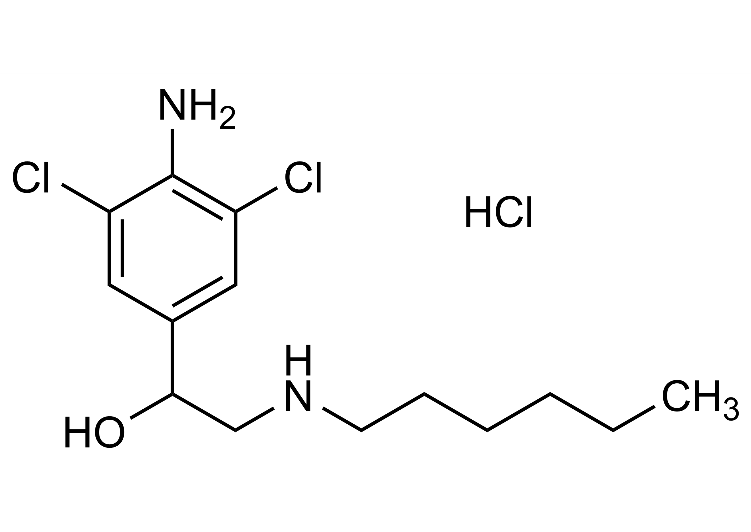 Clenhexerol hydrochloride molecular structure reference standard for LC-MS/MS and GC-MS