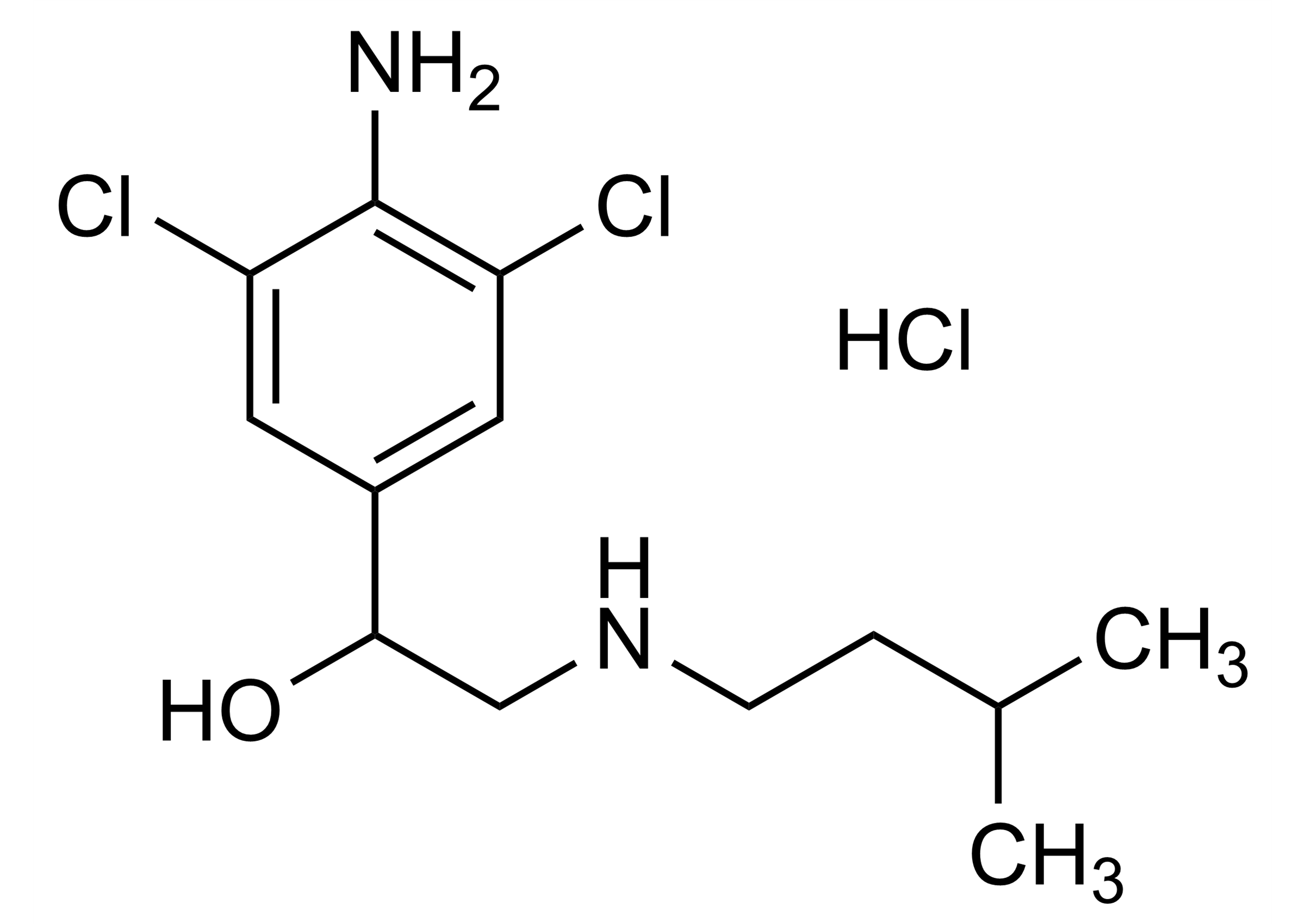 Clenisopenterol hydrochloride Reference Standard Molecular Structure Clenisopenterol hydrochloride reference standard for LC-MS/MS and GC-MS (CAS 1435935-00-4)