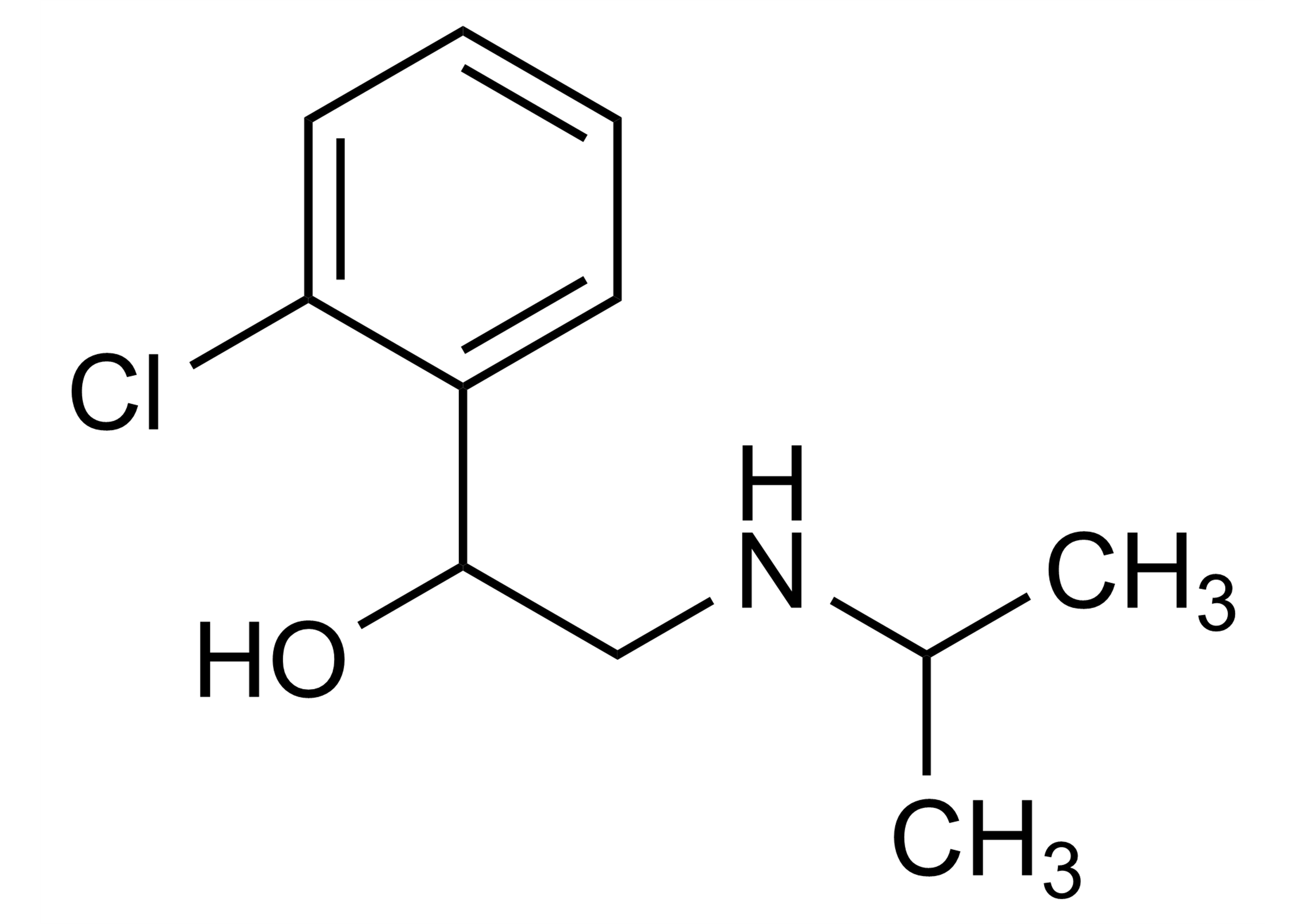 Clorprenaline reference standard molecular structure (CAS 3811-25-4)