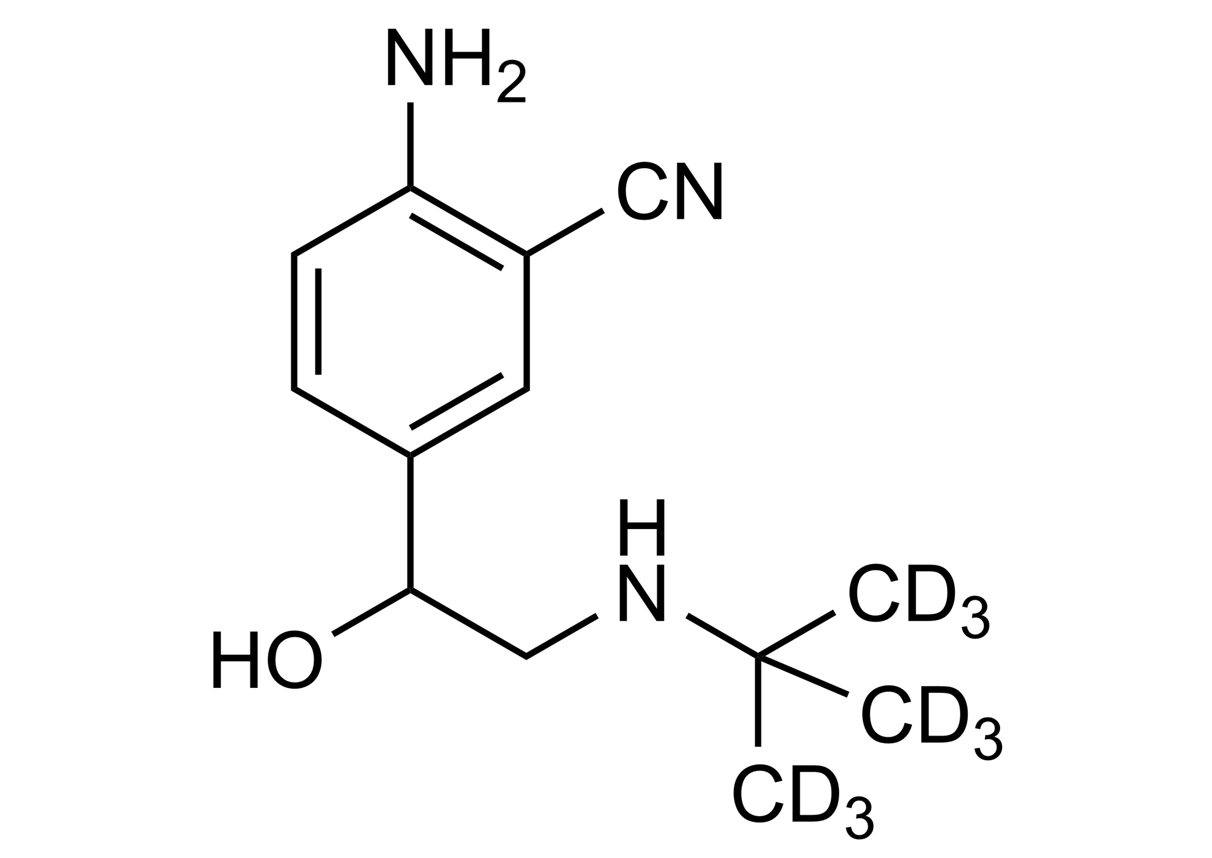 Cimbuterol-D9 reference standard molecular structure for LC-MS/MS and GC-MS analysis - WITEGA Laboratorien Berlin-Adlershof GmbH