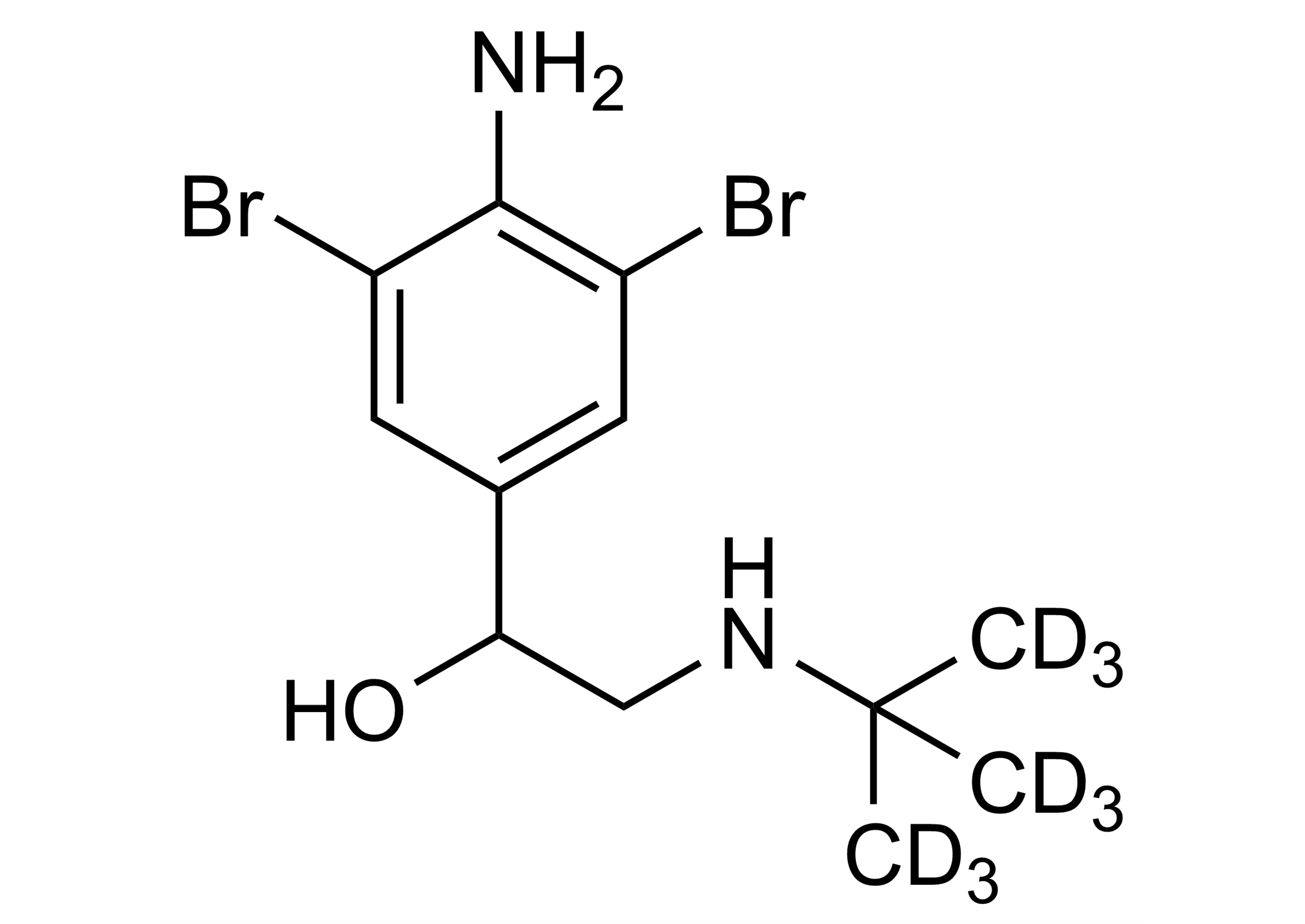 Brombuterol-D9 reference standard molecular structure for LC-MS/MS and GC-MS calibration