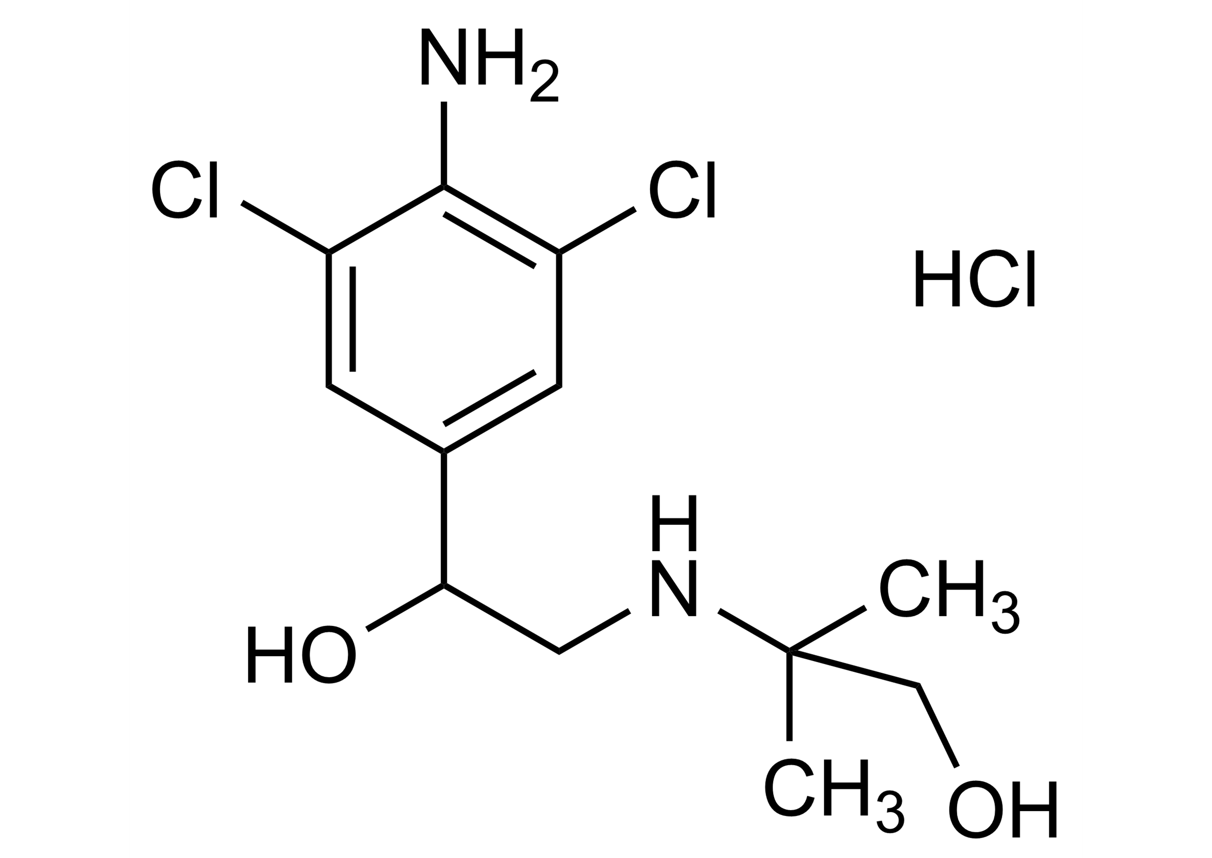 Hydroxymethylclenbuterol hydrochloride molecular structure reference standard for LC-MS/MS and GC-MS calibration