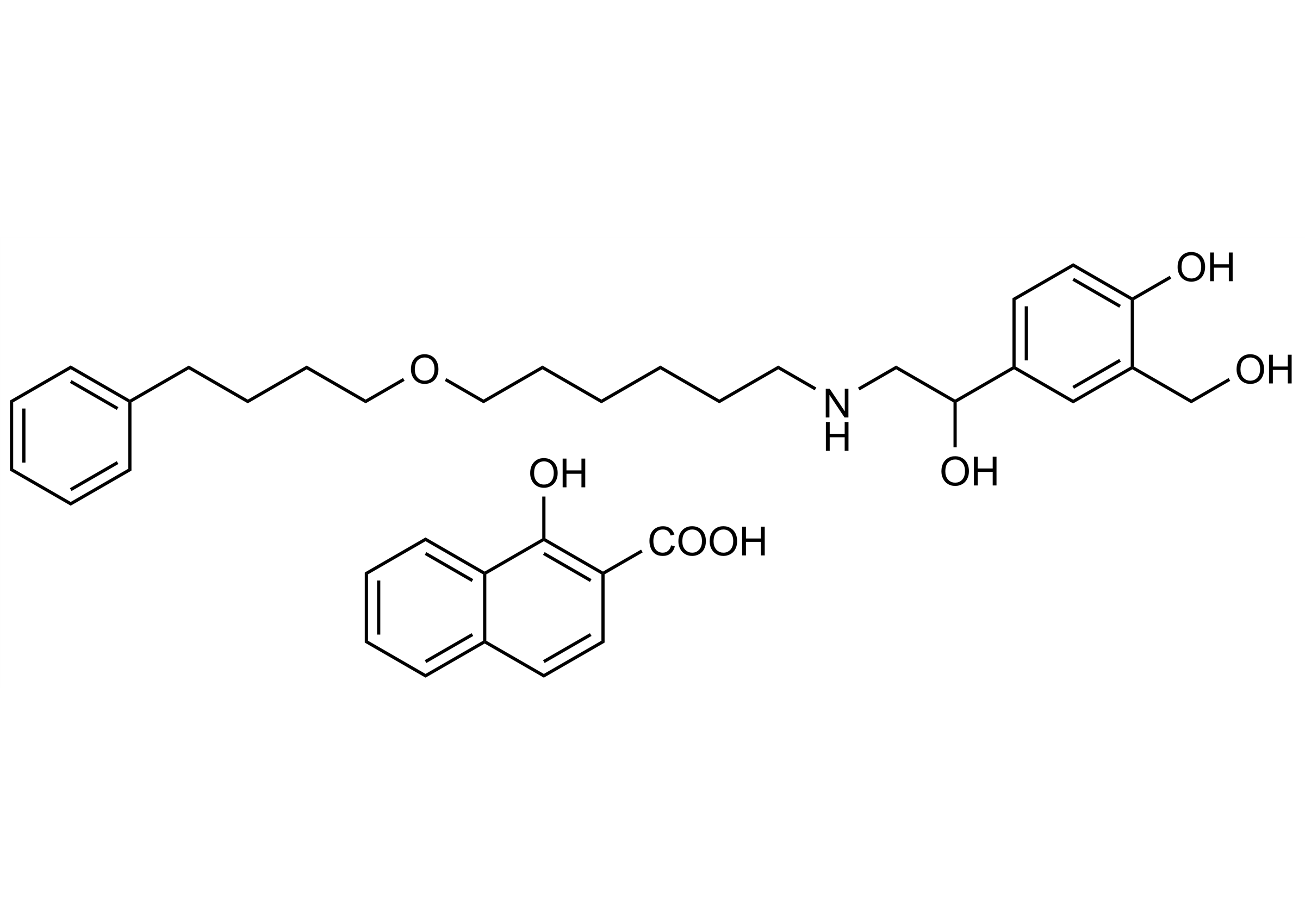 Salmeterol xinafoate molecular structure reference standard (CAS 94749-08-3) - WITEGA