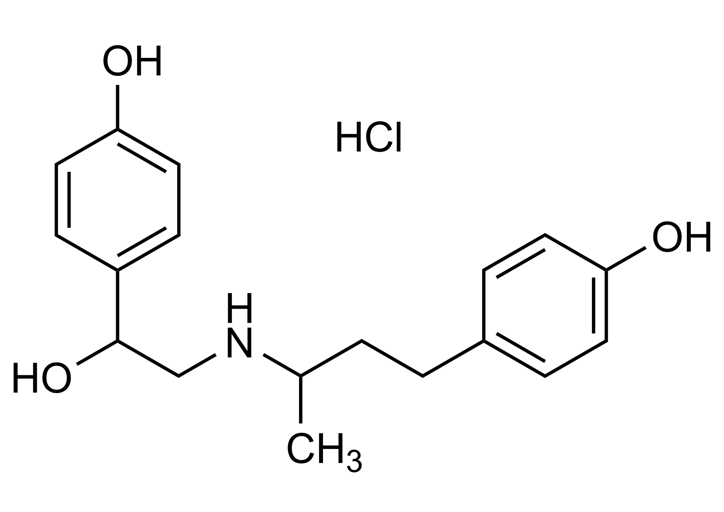Ractopamine hydrochloride reference standard molecular structure for LC-MS/MS and GC-MS – WITEGA Laboratorien Berlin-Adlershof GmbH
