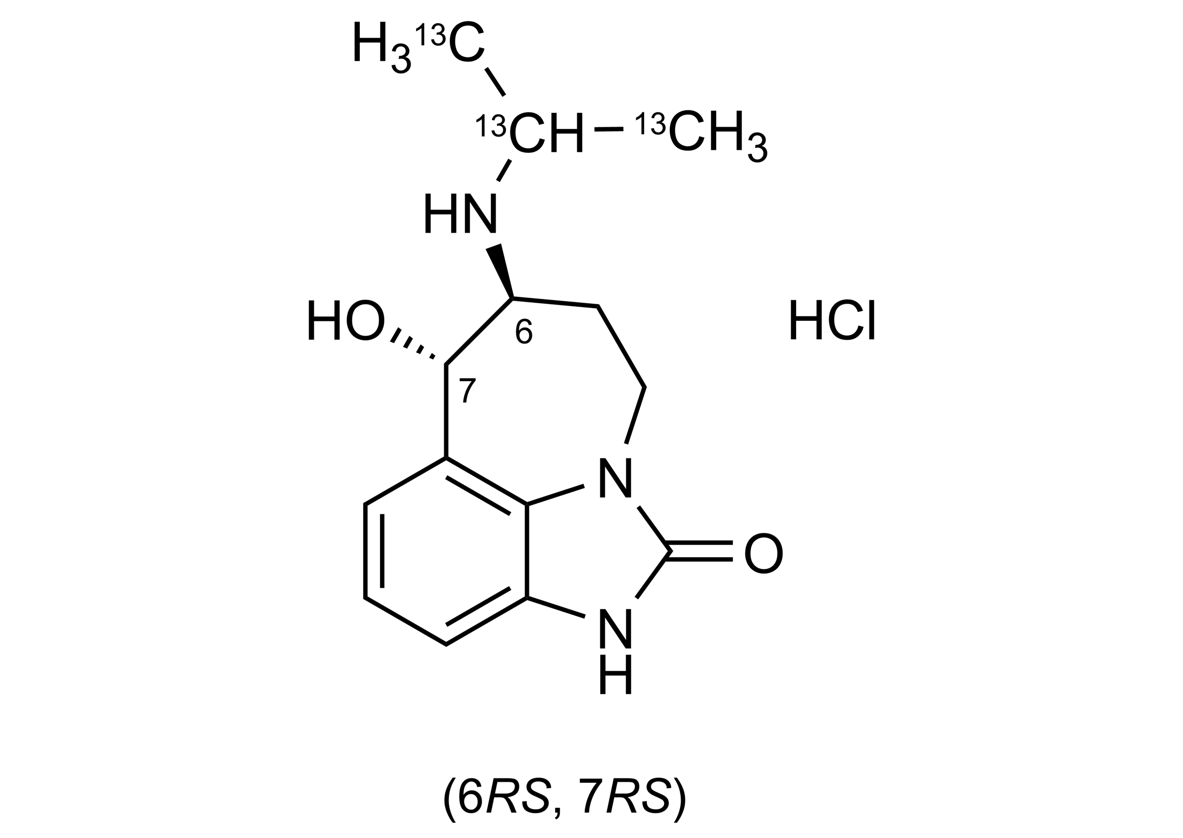Zilpaterol-13C3 hydrochloride molecular structure reference standard from WITEGA Laboratorien Berlin-Adlershof GmbH