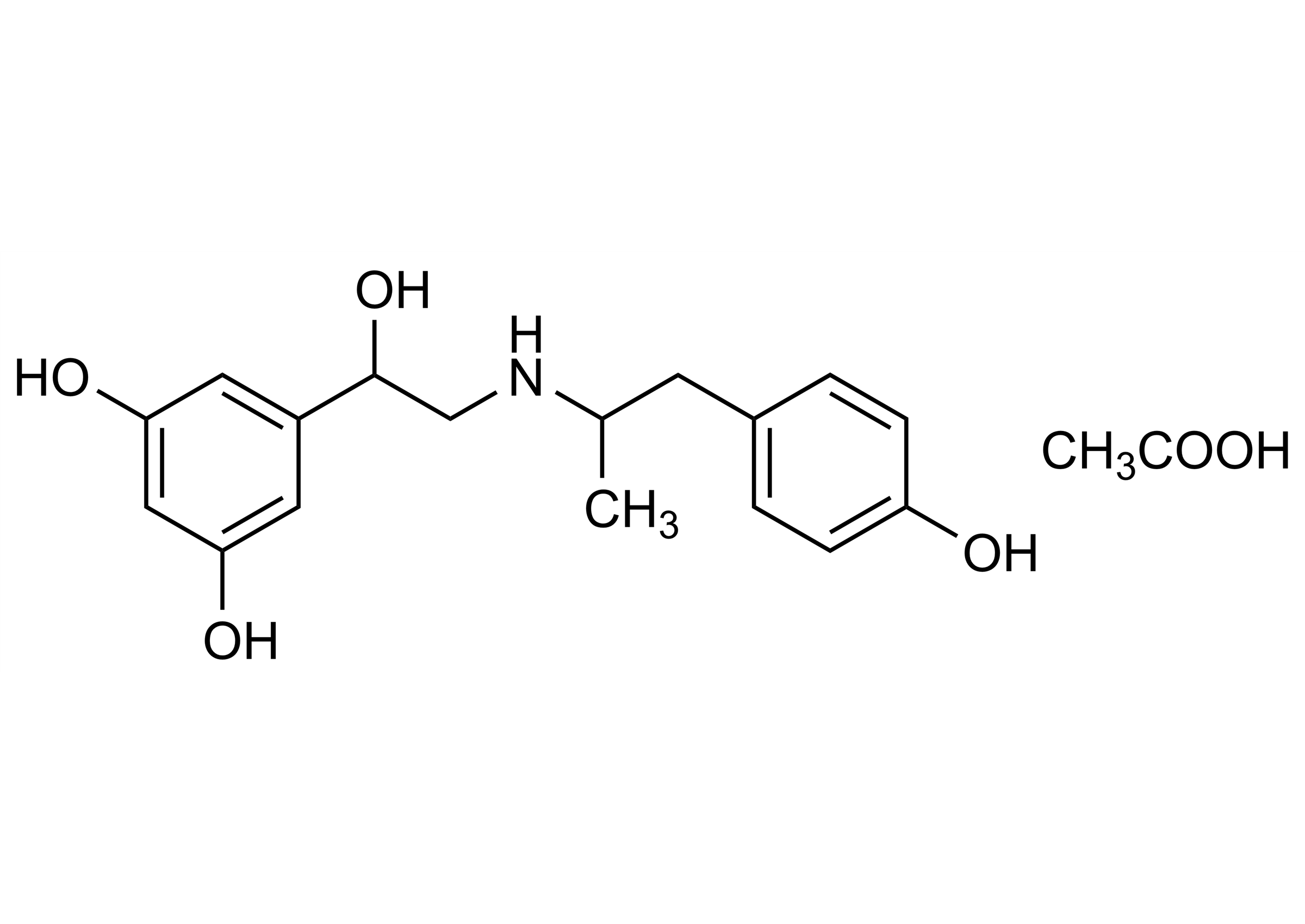 Fenoterol acetate molecular structure reference standard for LC-MS/MS and GC-MS calibration - WITEGA Laboratorien Berlin-Adlershof GmbH