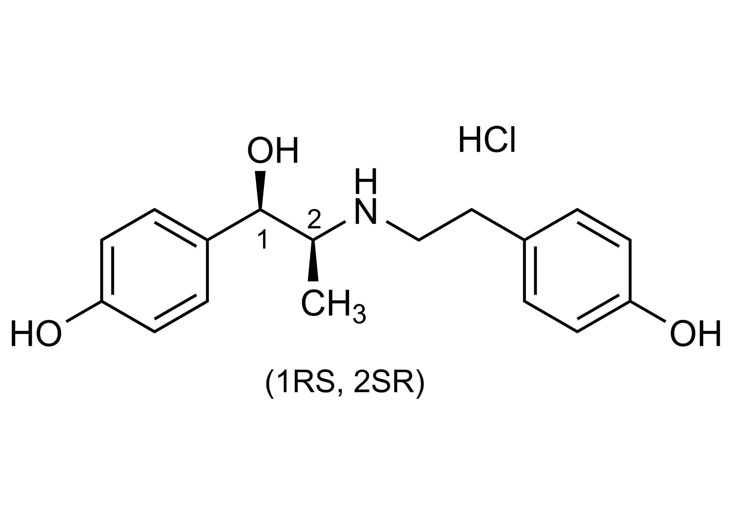 Ritodrine hydrochloride reference standard molecular structure for LC-MS/MS and GC-MS