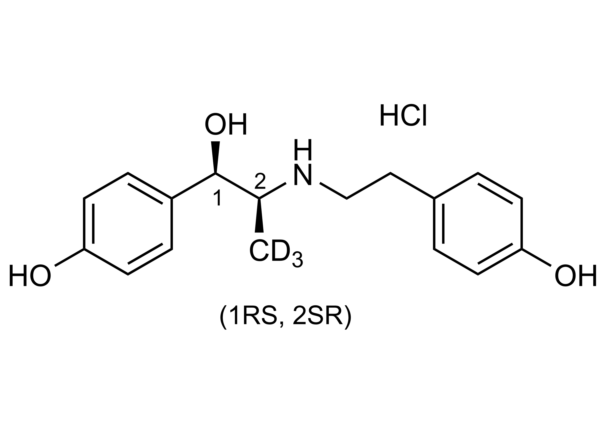 Ritodrine D3 hydrochloride reference standard molecular structure by WITEGA Laboratorien Berlin-Adlershof GmbH