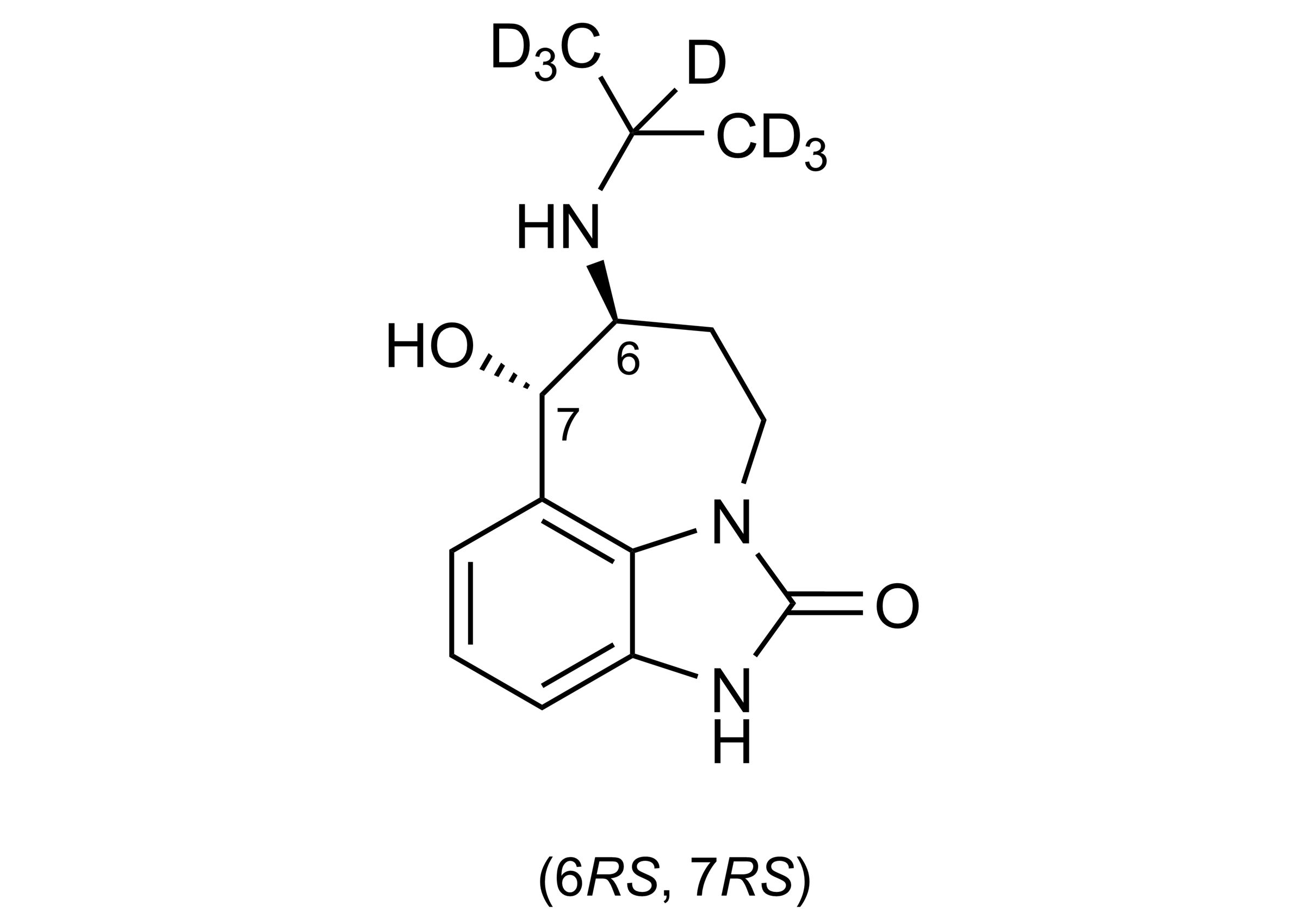 Molecular structure of Zilpaterol D7 reference standard (CAS 1217818-36-4) for LC-MS/MS calibration