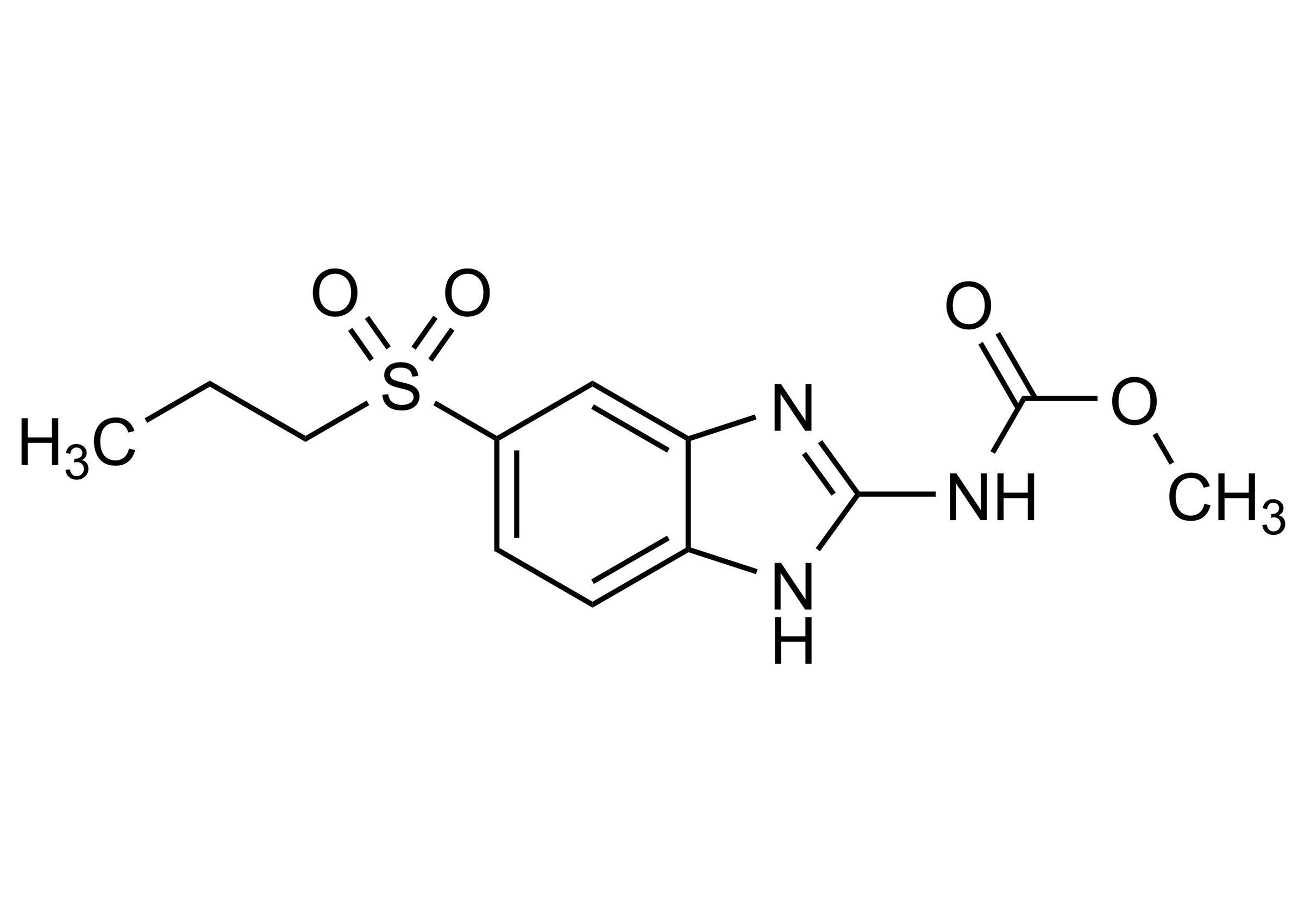 Albendazole sulfone reference standard molecular structure for LC-MS/MS and GC-MS