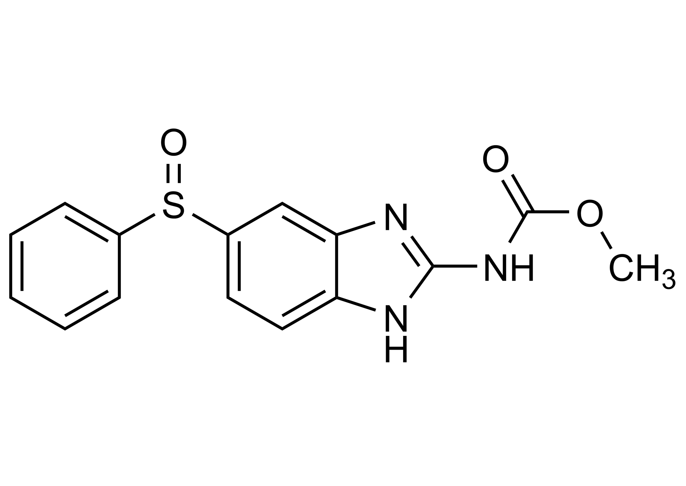 Oxfendazole Fenbendazole sulfoxide Reference Standard Image Oxfendazole Fenbendazole sulfoxide reference standard molecular structure by WITEGA Laboratorien Berlin-Adlershof GmbH