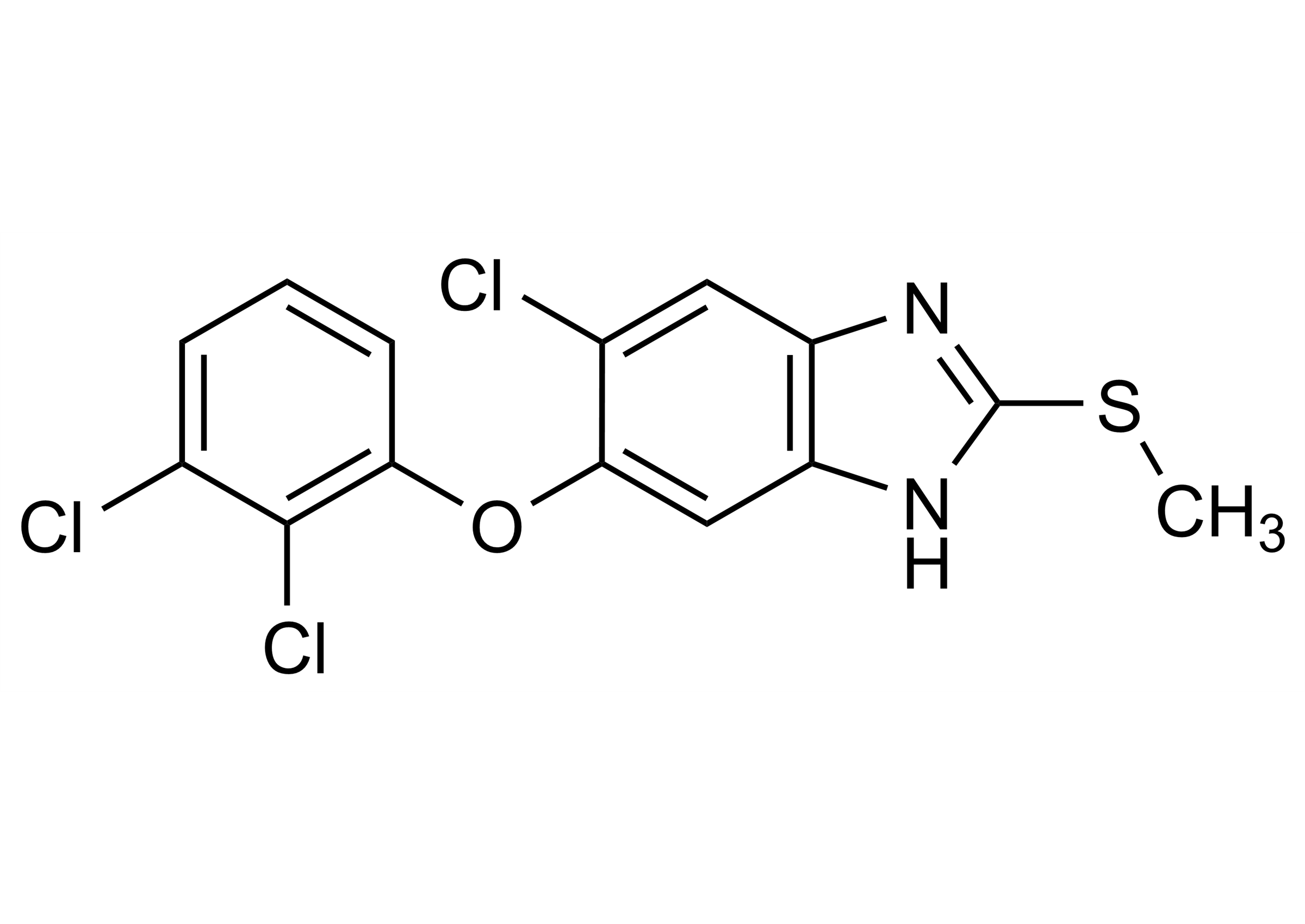 Triclabendazole reference standard molecular structure (CAS 68786-66-3)