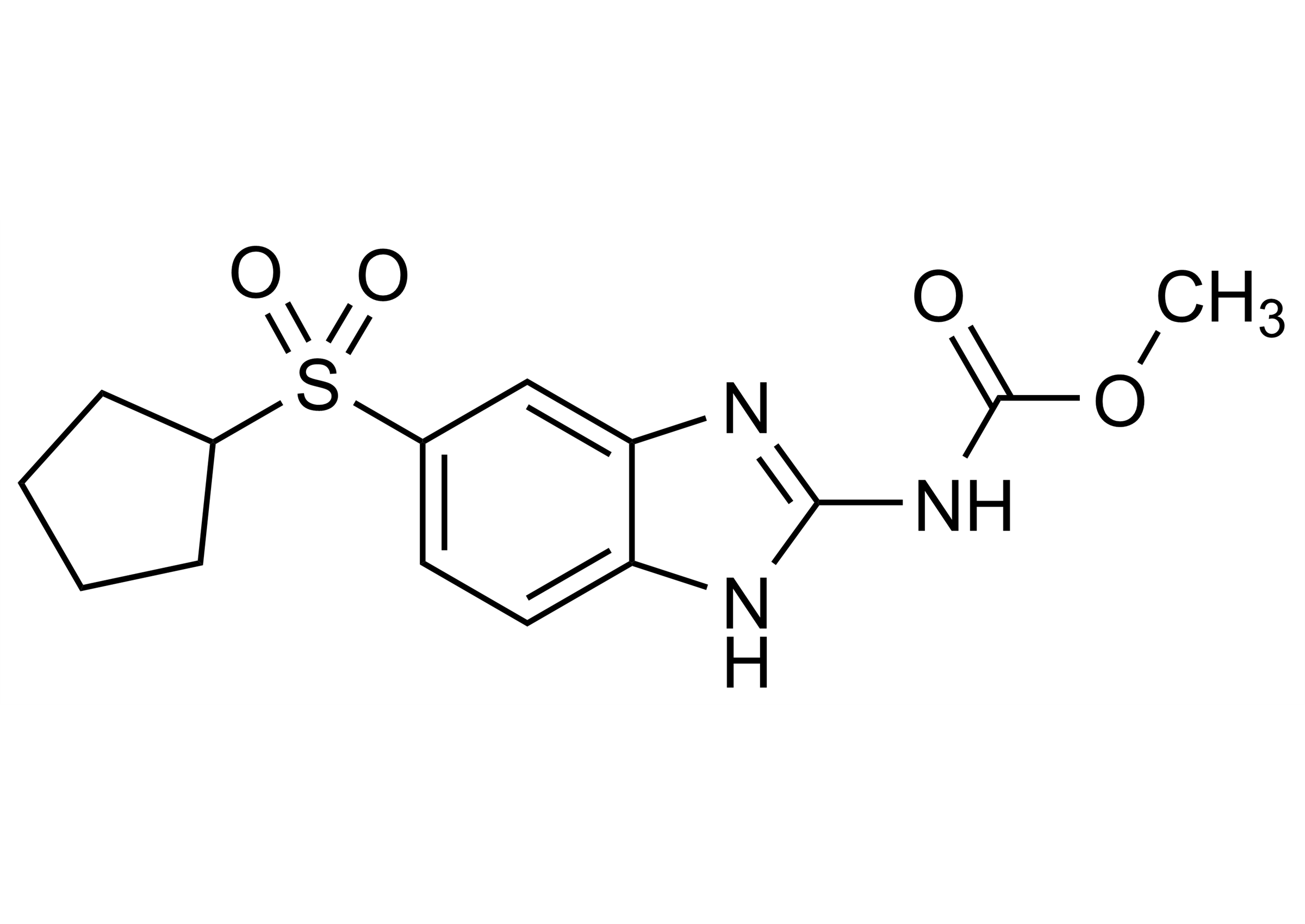 Cyclopentylalbendazole sulfone reference standard molecular structure for LC-MS/MS and GC-MS