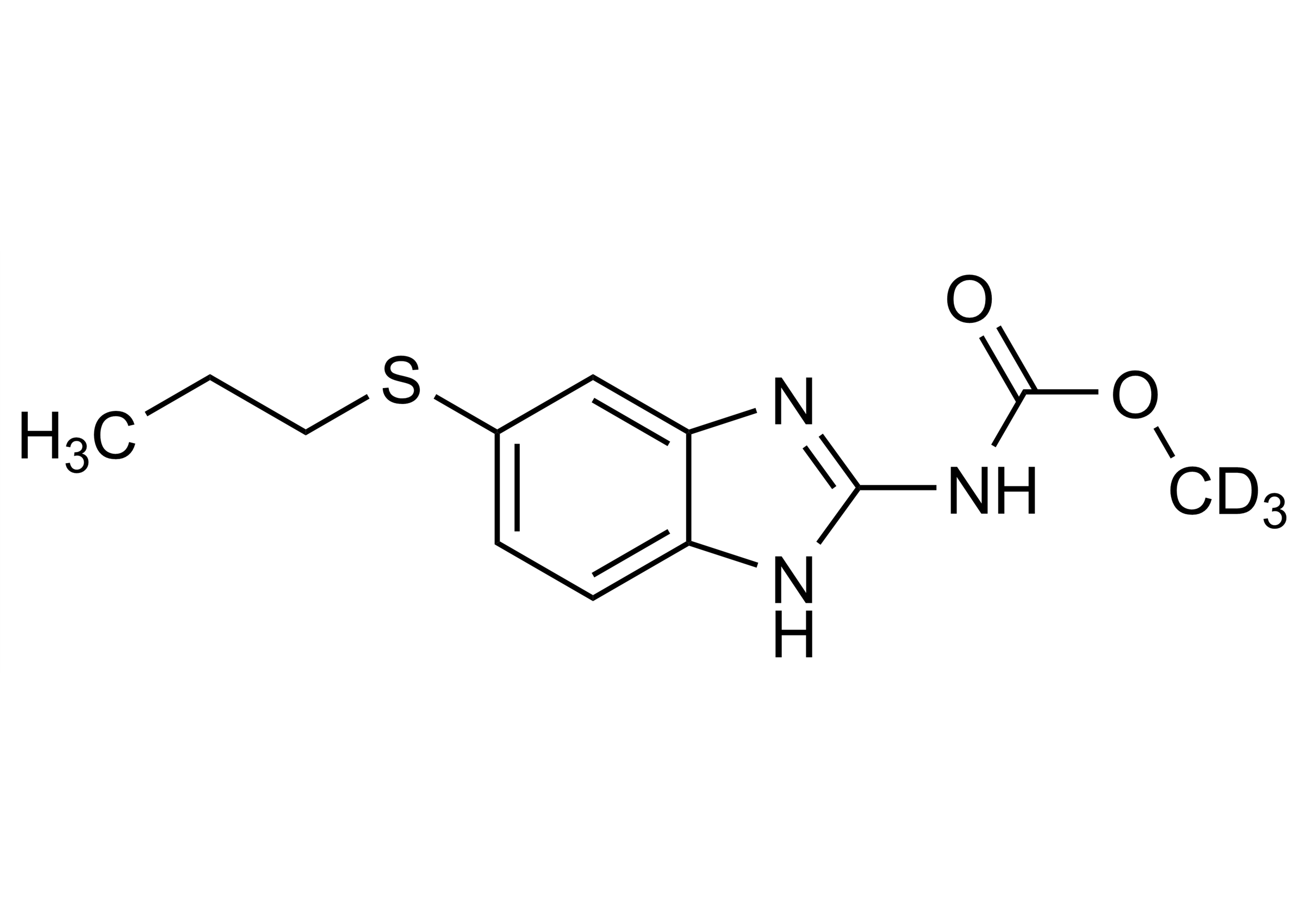 Albendazole-D3 molecular structure reference standard for LC-MS/MS and GC-MS
