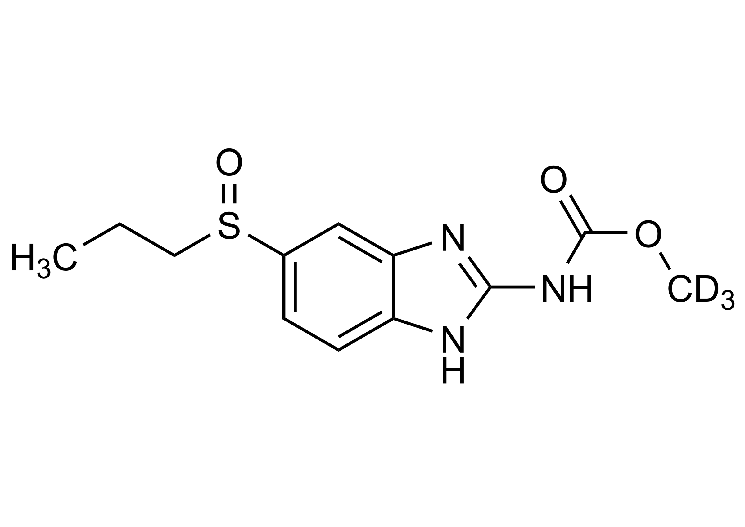 Albendazole sulfoxide-D3 Ricobendazole-D3 molecular structure reference standard for LC-MS/MS and GC-MS