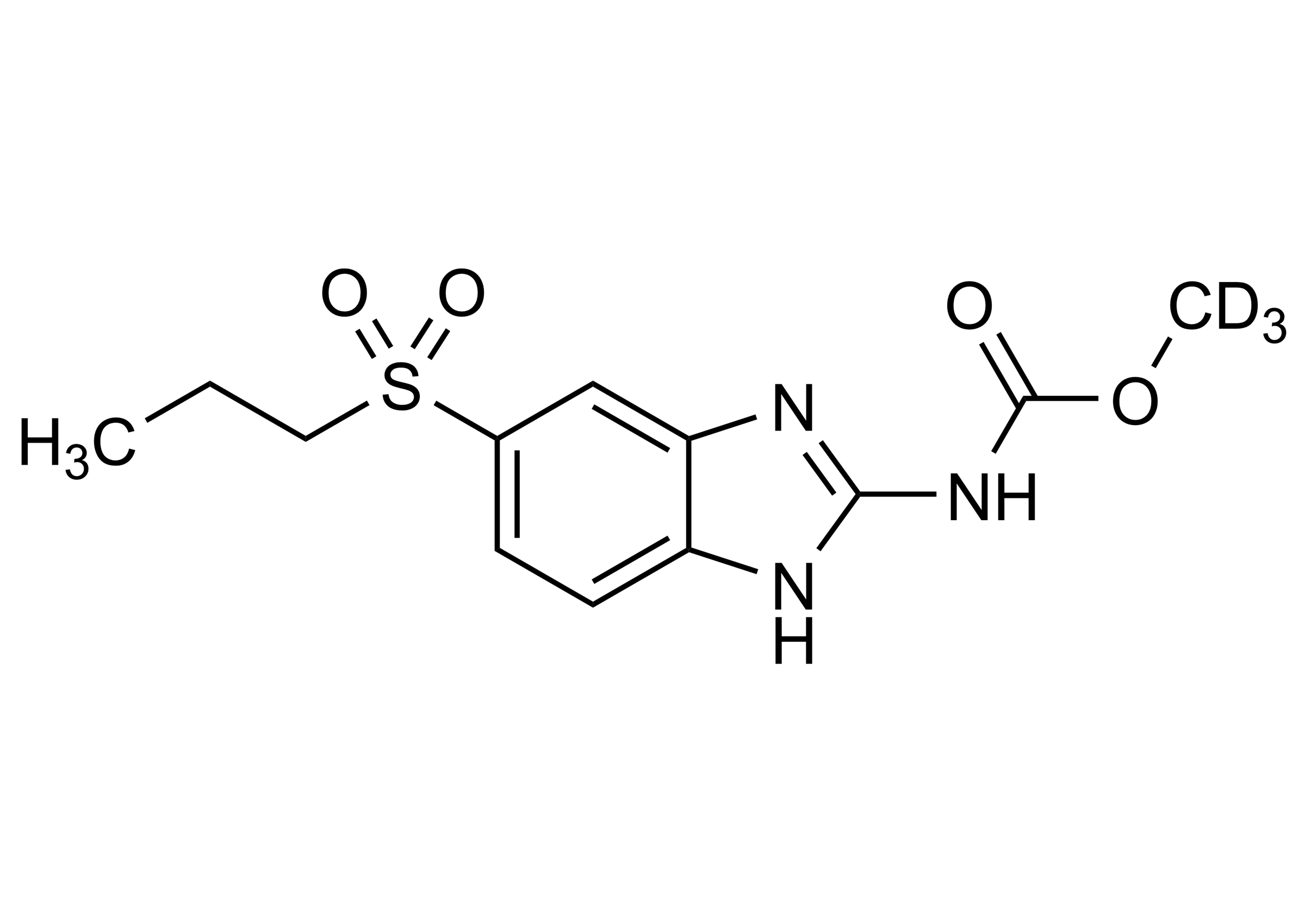 Albendazole sulfone D3 (CAS 1448345-60-5) reference standard molecular structure