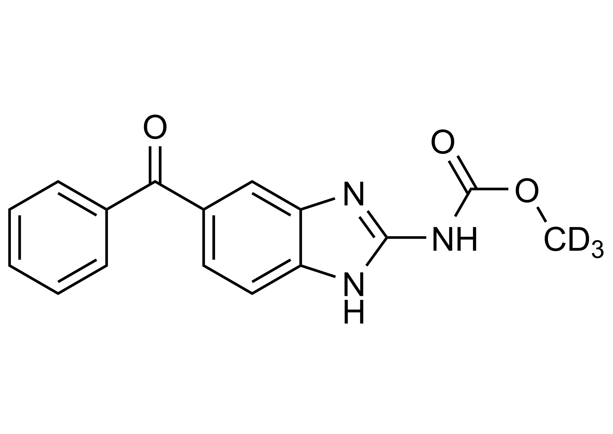 Mebendazole-D3 molecular structure reference standard for LC-MS/MS and GC-MS