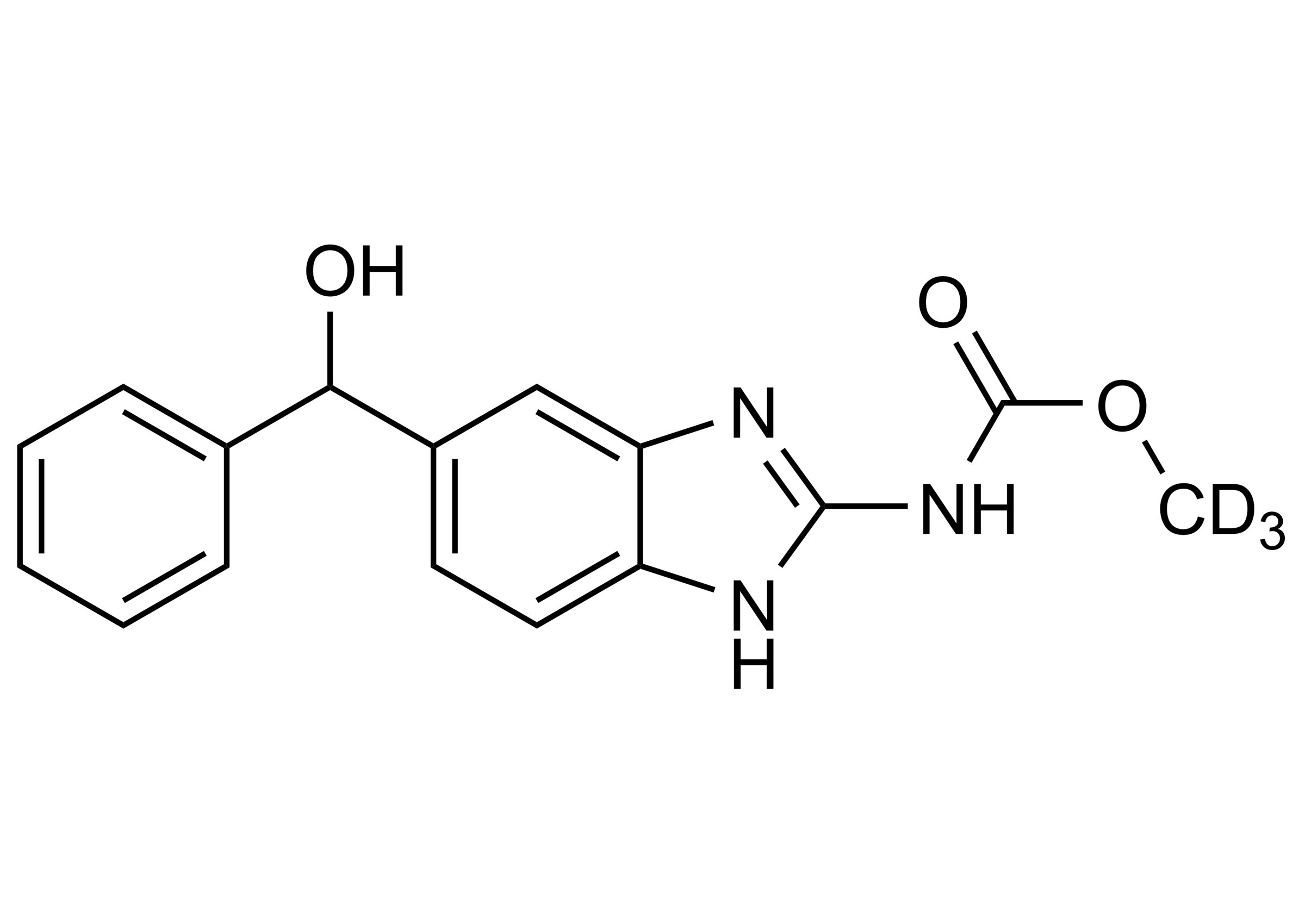 5-Hydroxymebendazole-D3 (CAS 1173020-86-4) reference standard molecular structure by WITEGA Laboratorien Berlin-Adlershof GmbH