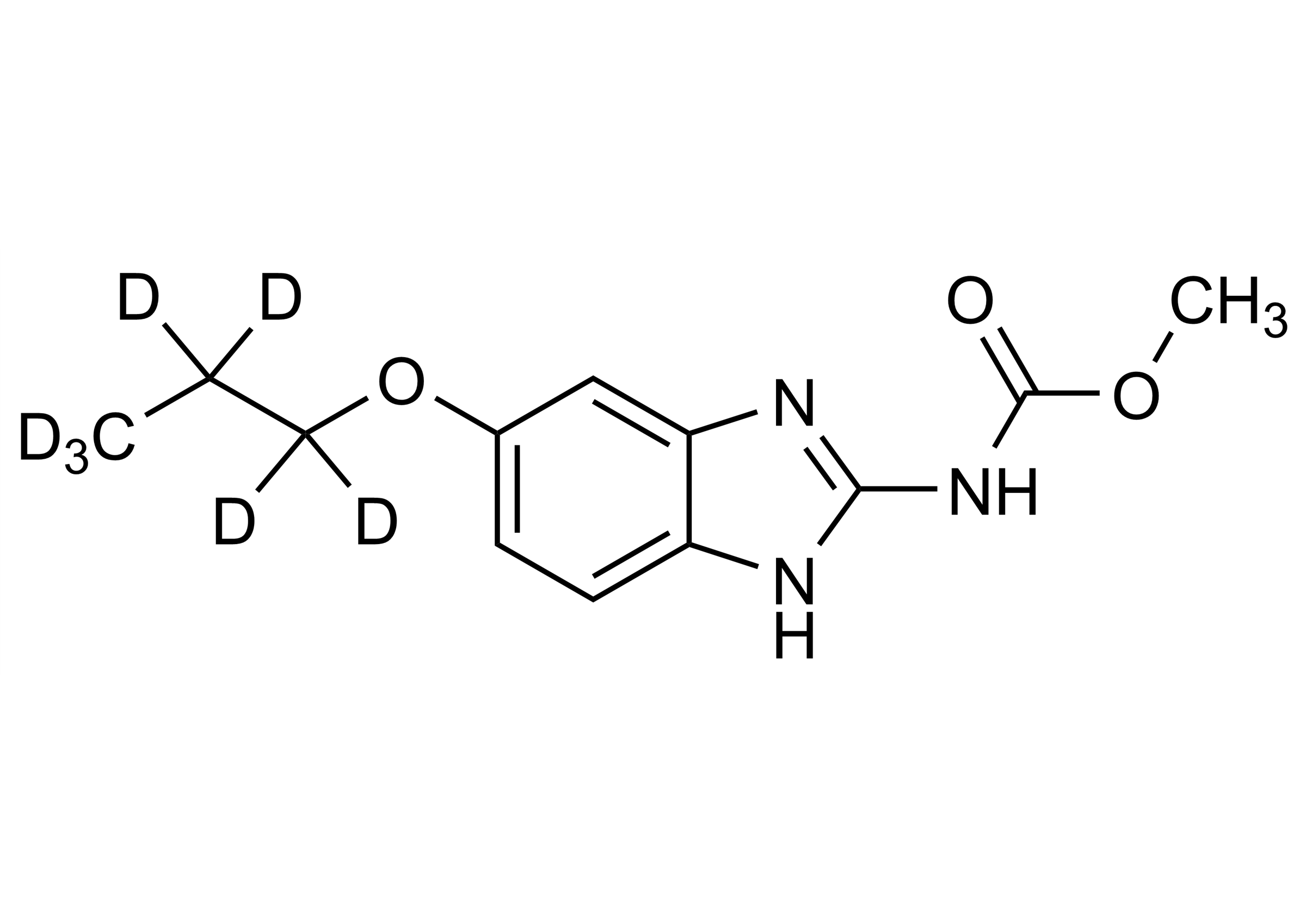 Oxibendazole-D7 molecular structure reference standard for LC-MS/MS and GC-MS calibration