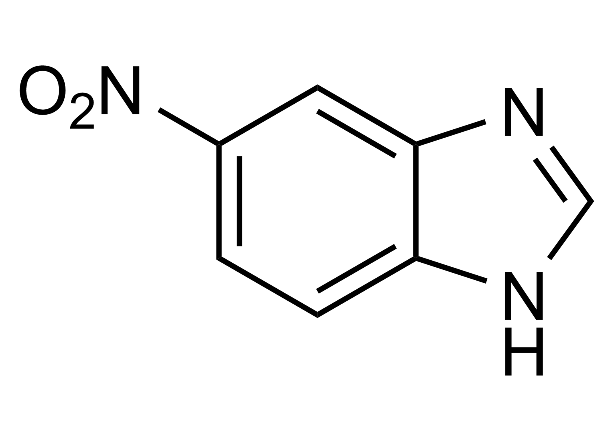 5-Nitrobenzimidazole reference standard molecular structure (CAS 94-52-0) for LC-MS/MS and GC-MS