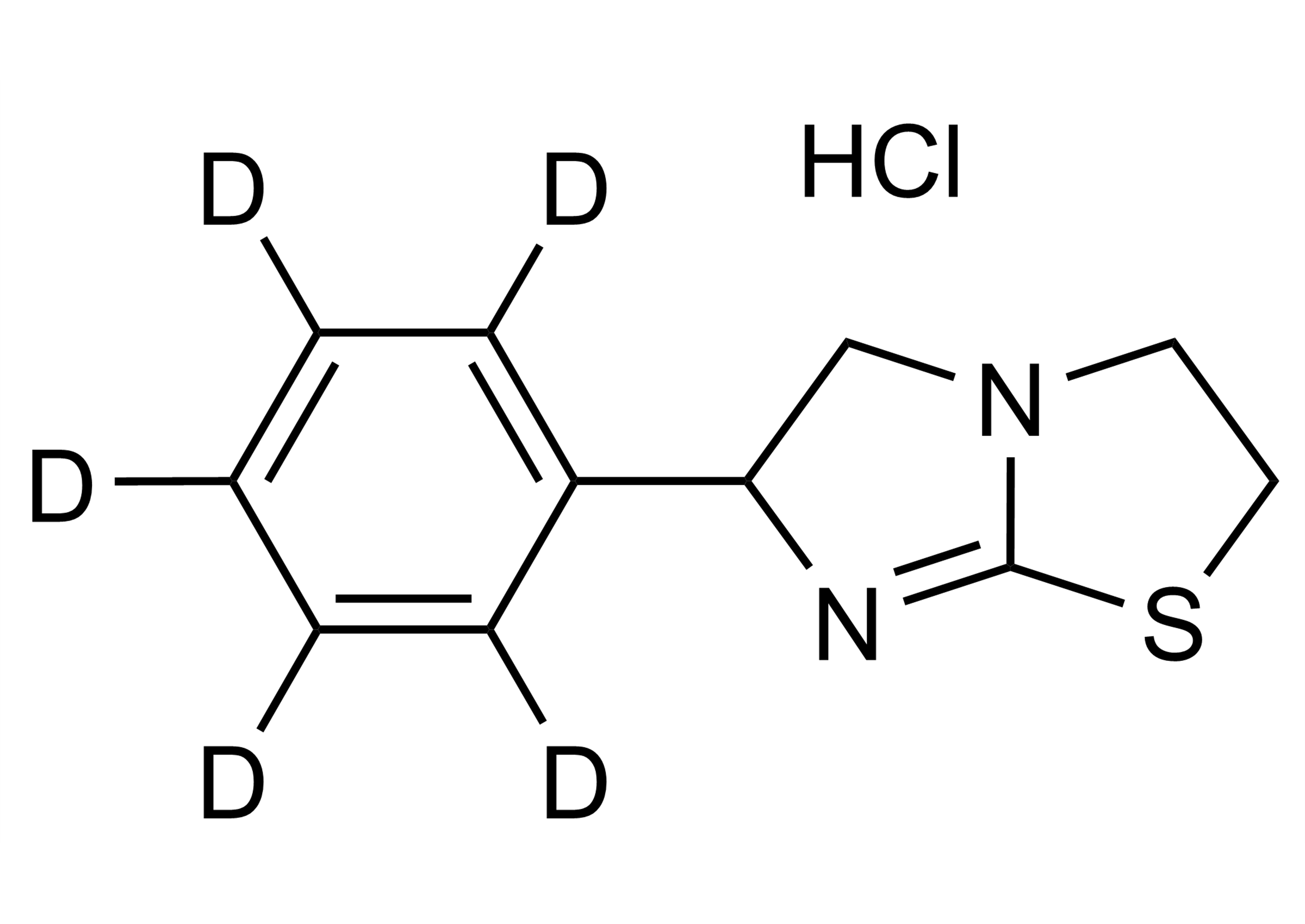 Tetramisole-D5 hydrochloride reference standard molecular structure - WITEGA Laboratorien Berlin-Adlershof GmbH
