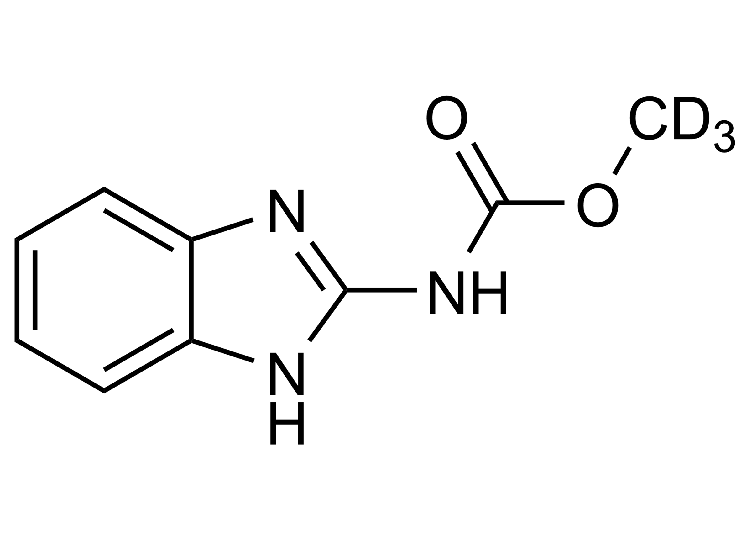 Carbendazim D3 reference standard molecular structure for LC-MS/MS and GC-MS quantification by WITEGA Laboratorien Berlin-Adlershof GmbH