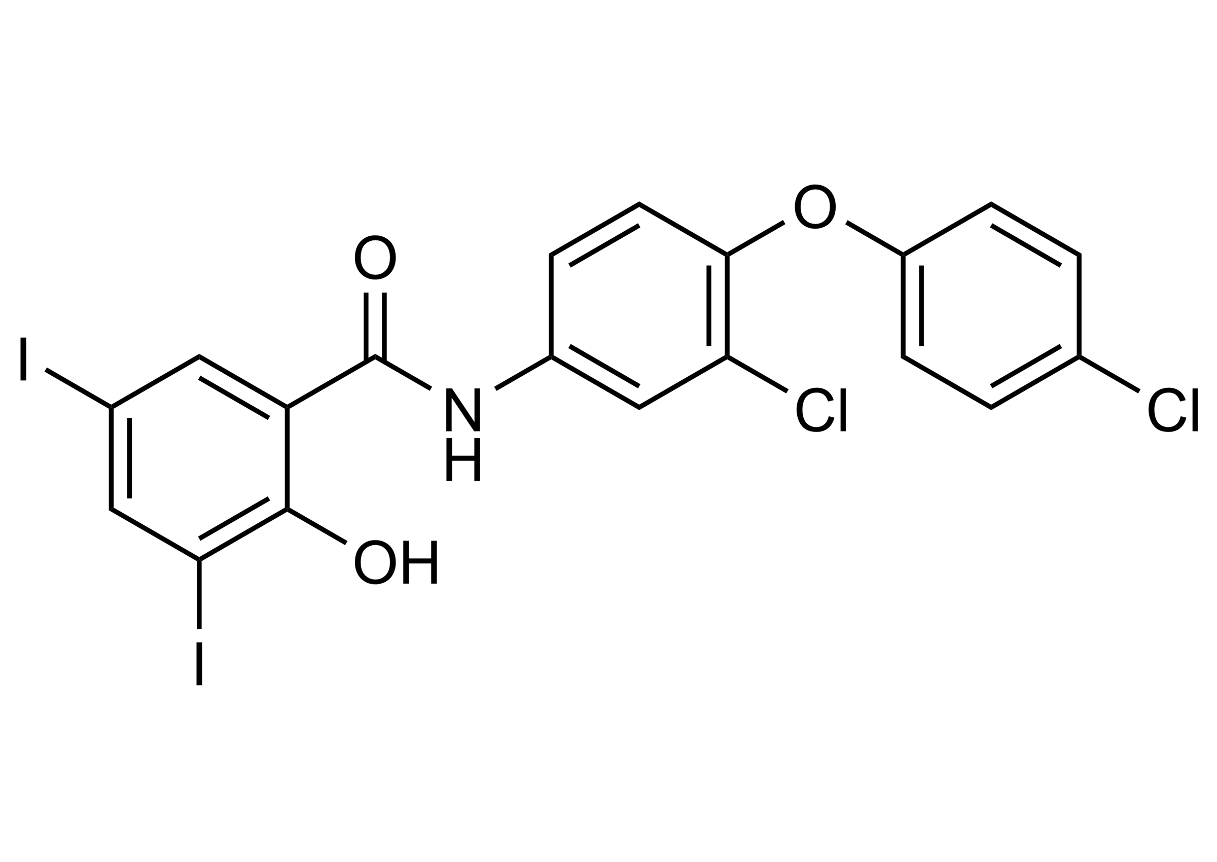 Rafoxanide reference standard molecular structure CAS 22662-39-1