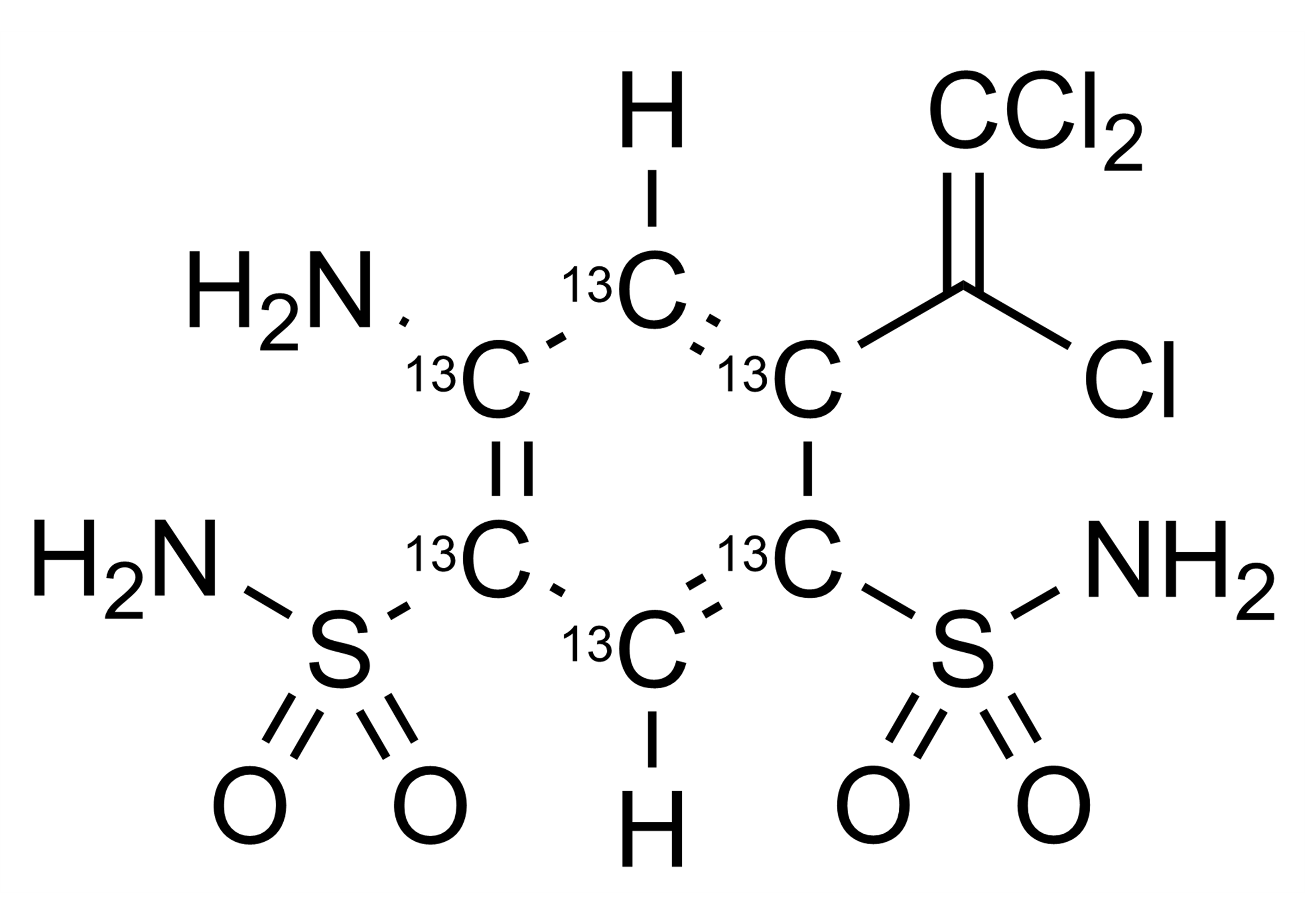 Clorsulon 13C6 reference standard molecular structure for LC-MS/MS and GC-MS