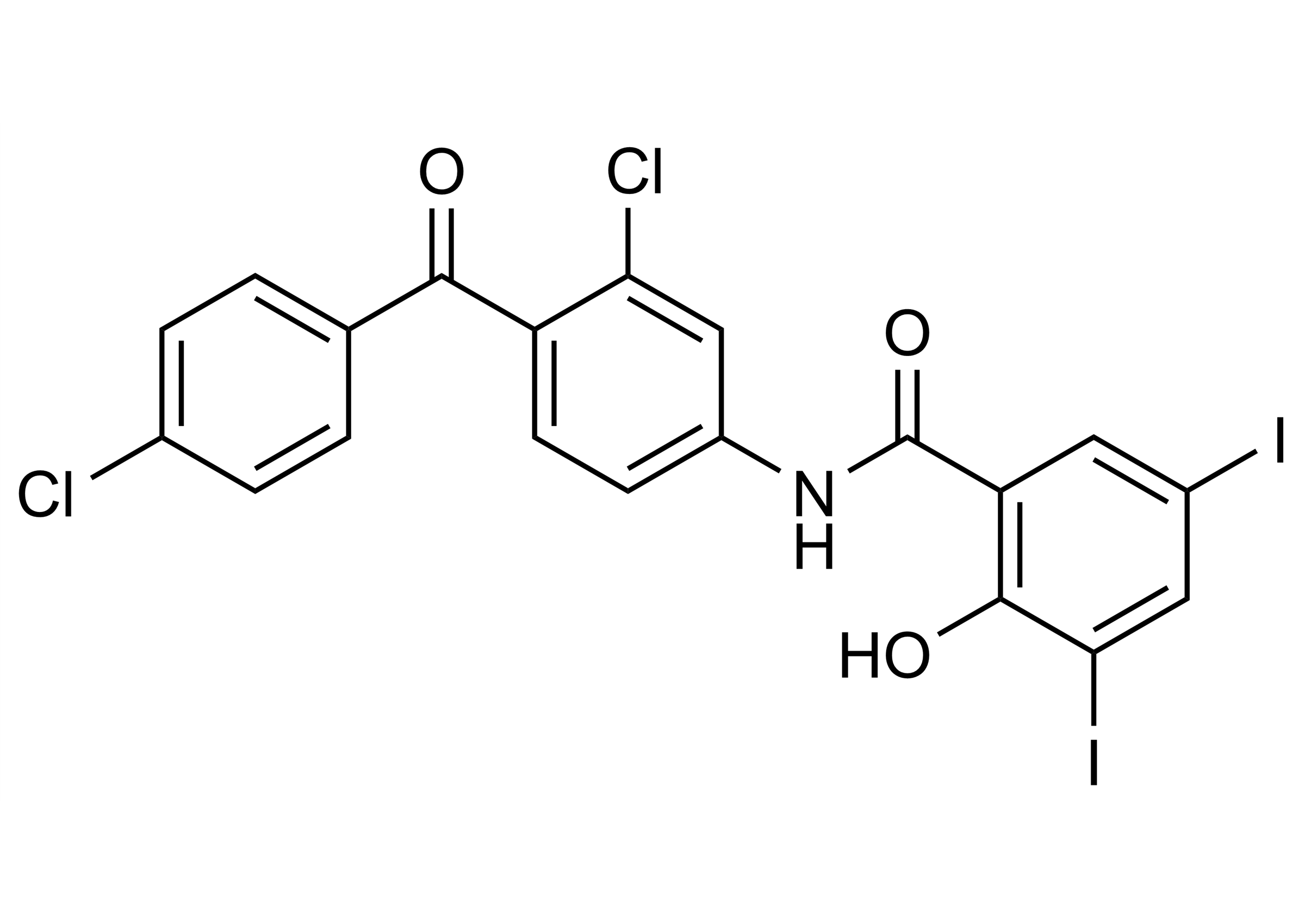 Molecular structure of Salantel reference standard (CAS 36093-47-7) for LC-MS/MS and GC-MS analysis