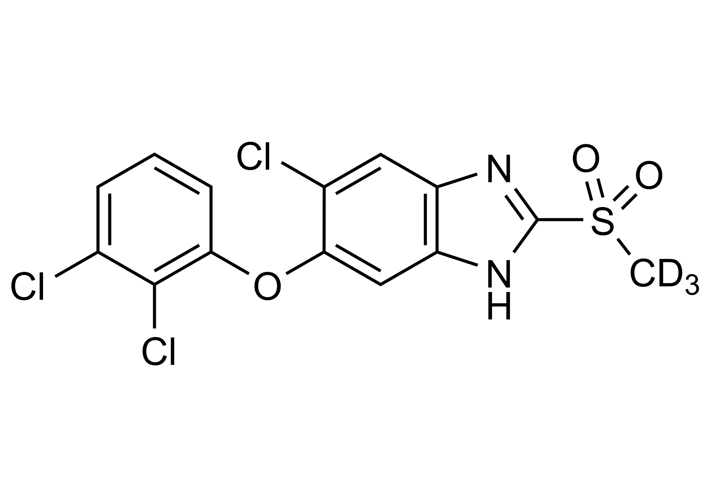 Triclabendazole D3 sulfone reference standard molecular structure for LC-MS/MS and GC-MS