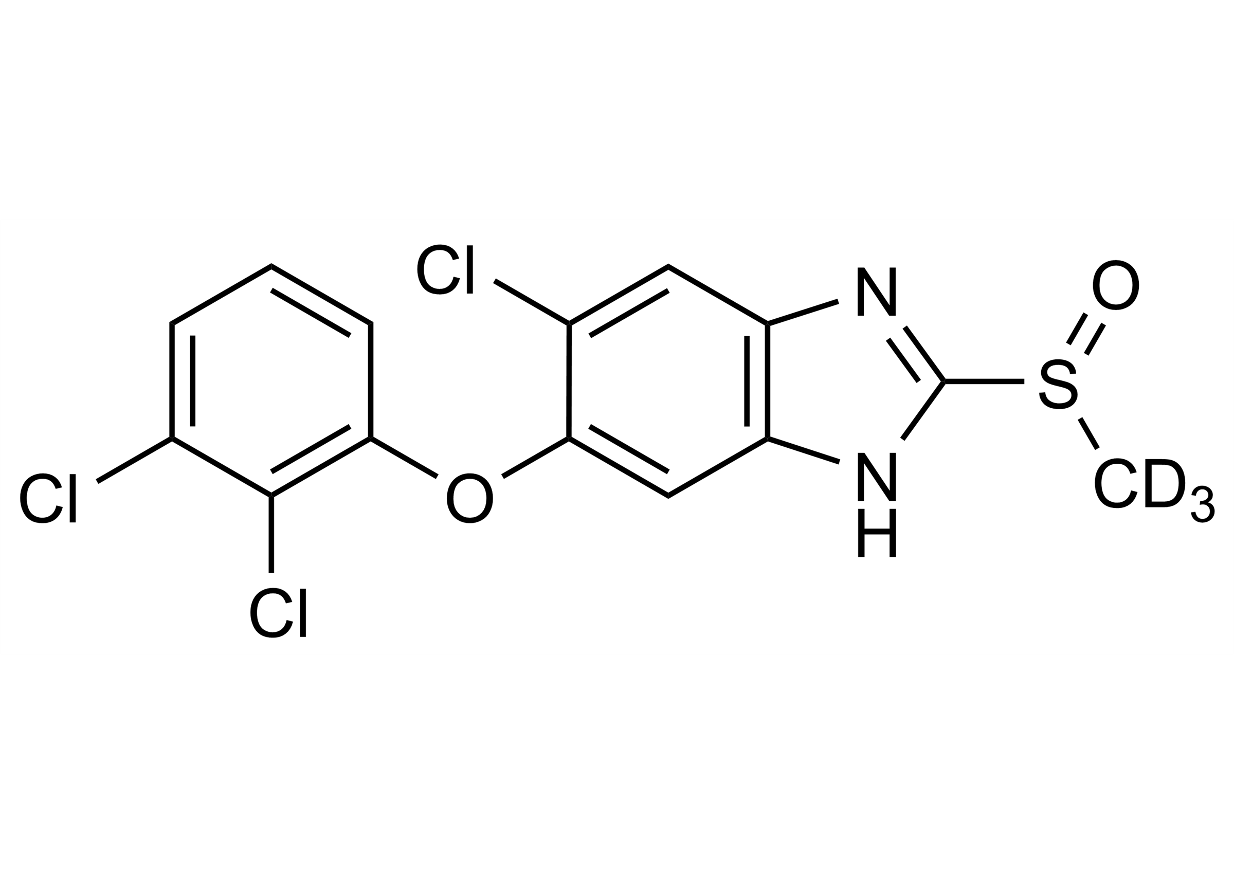 Triclabendazole-D3 sulfoxide reference standard molecular structure