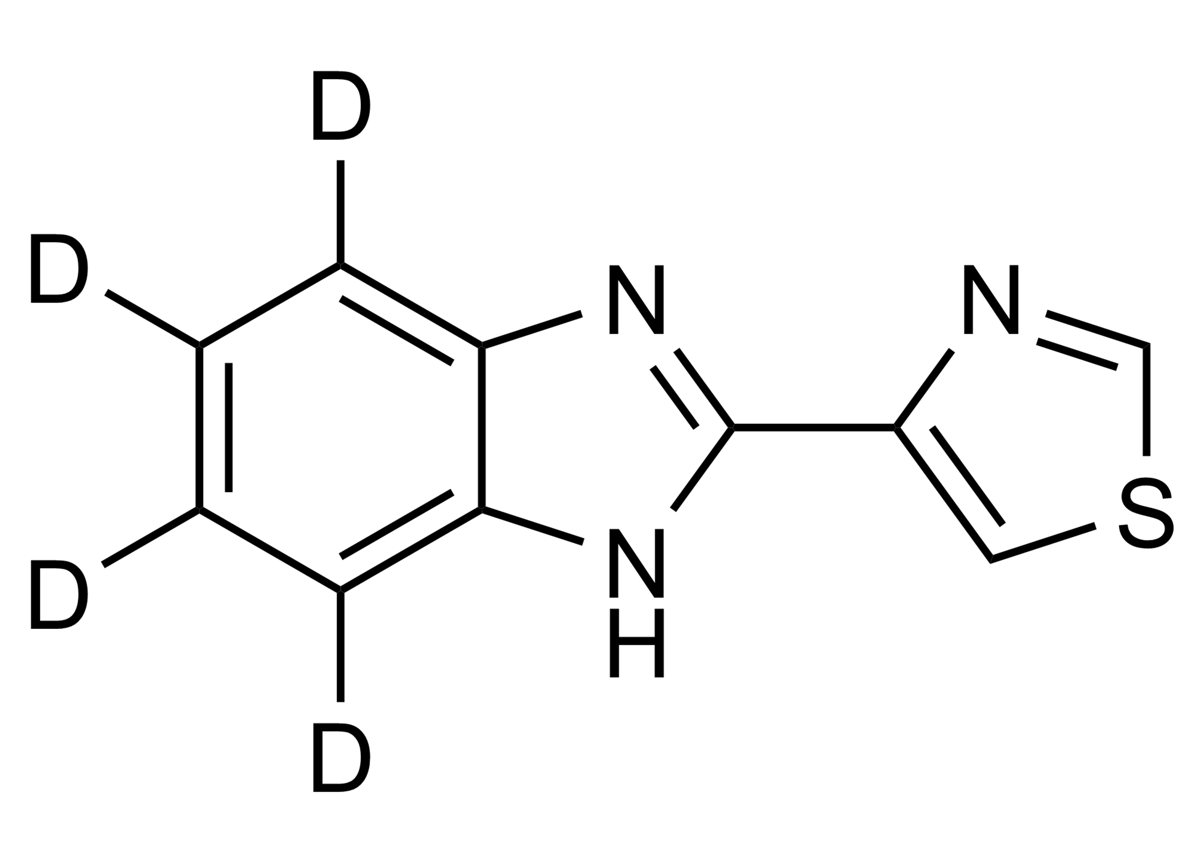 Thiabendazole-D4 reference standard molecular structure for LC-MS/MS and GC-MS calibration