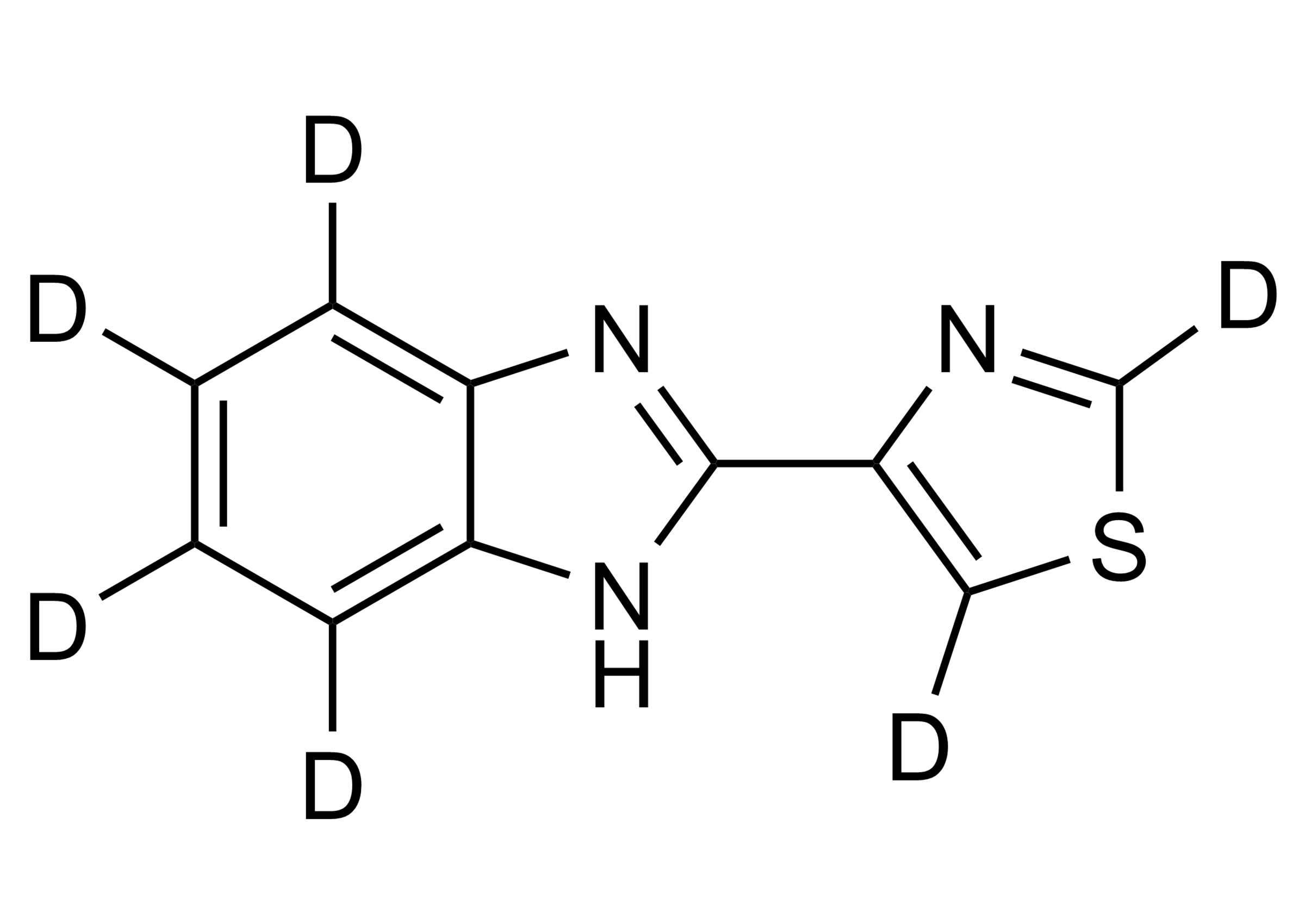 Thiabendazole-D6 molecular structure reference standard for LC-MS/MS and GC-MS