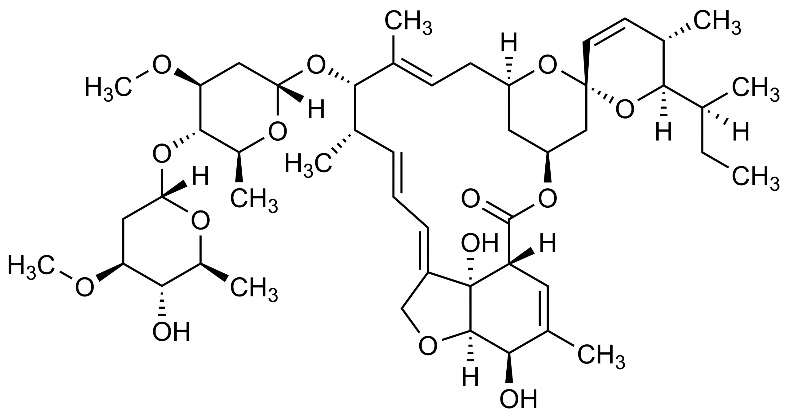 Molecular structure of Avermectin B1a reference standard