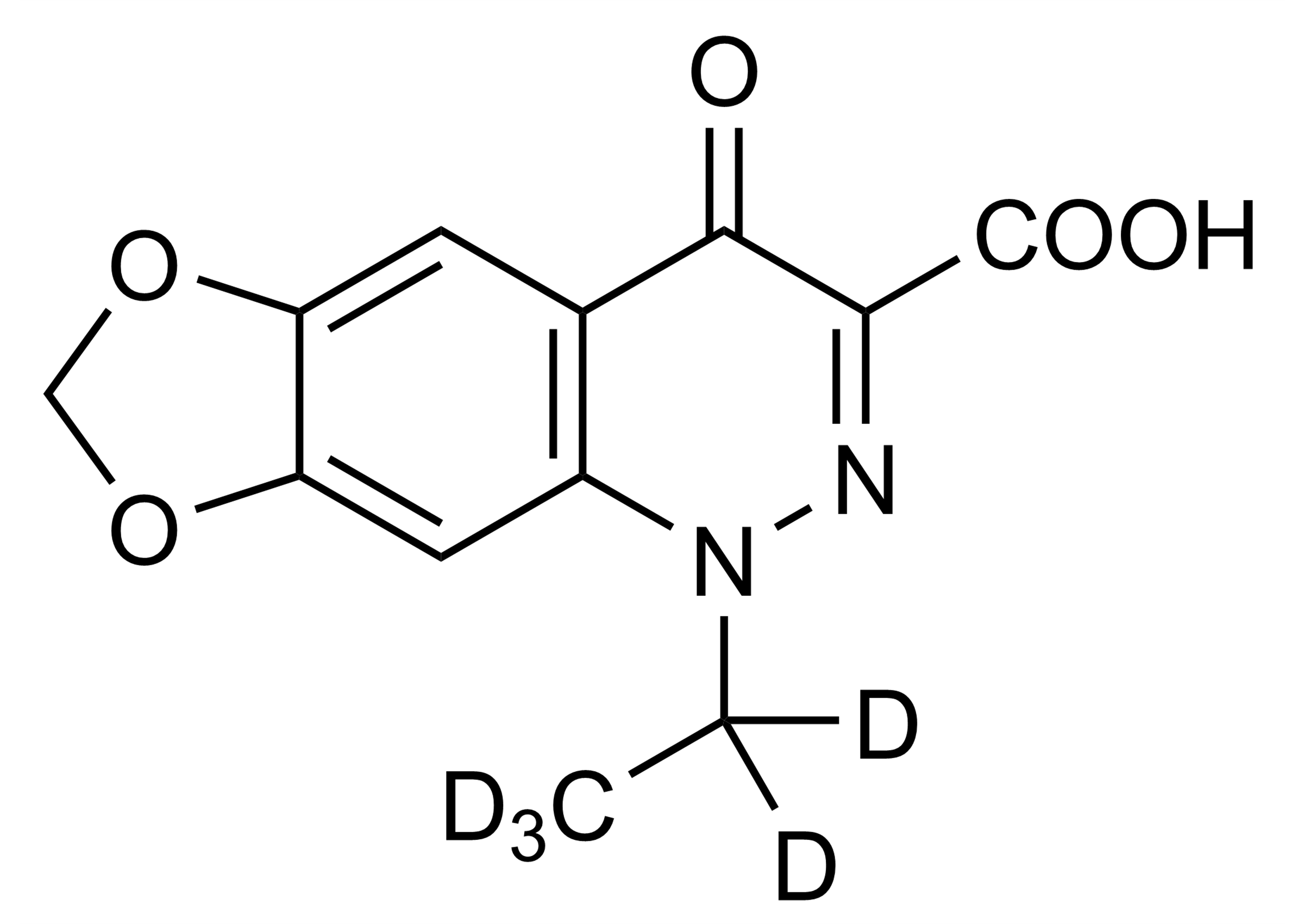 Cinoxacin D5 molecular structure reference standard for LC-MS/MS and GC-MS