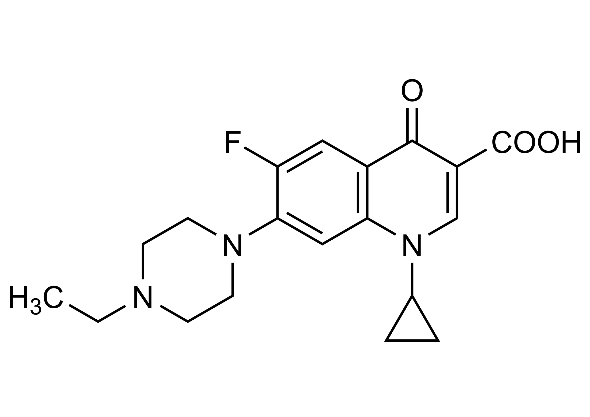 Enrofloxacin reference standard molecular structure for LC-MS/MS and GC-MS analysis