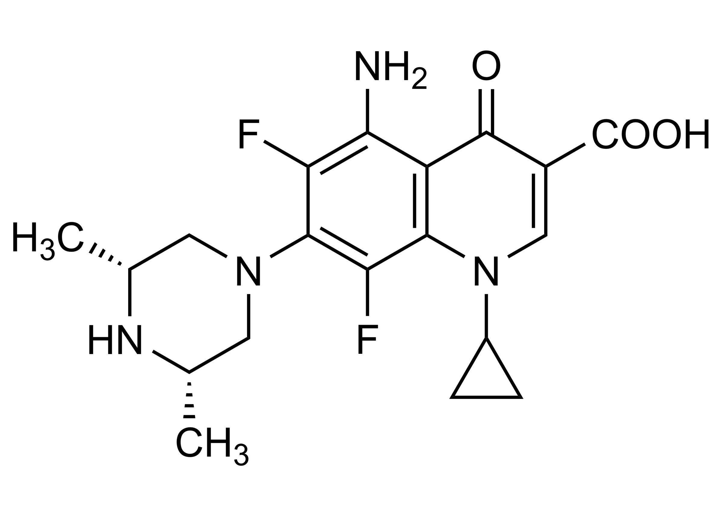 Sparfloxacin molecular structure reference standard for LC-MS/MS and GC-MS