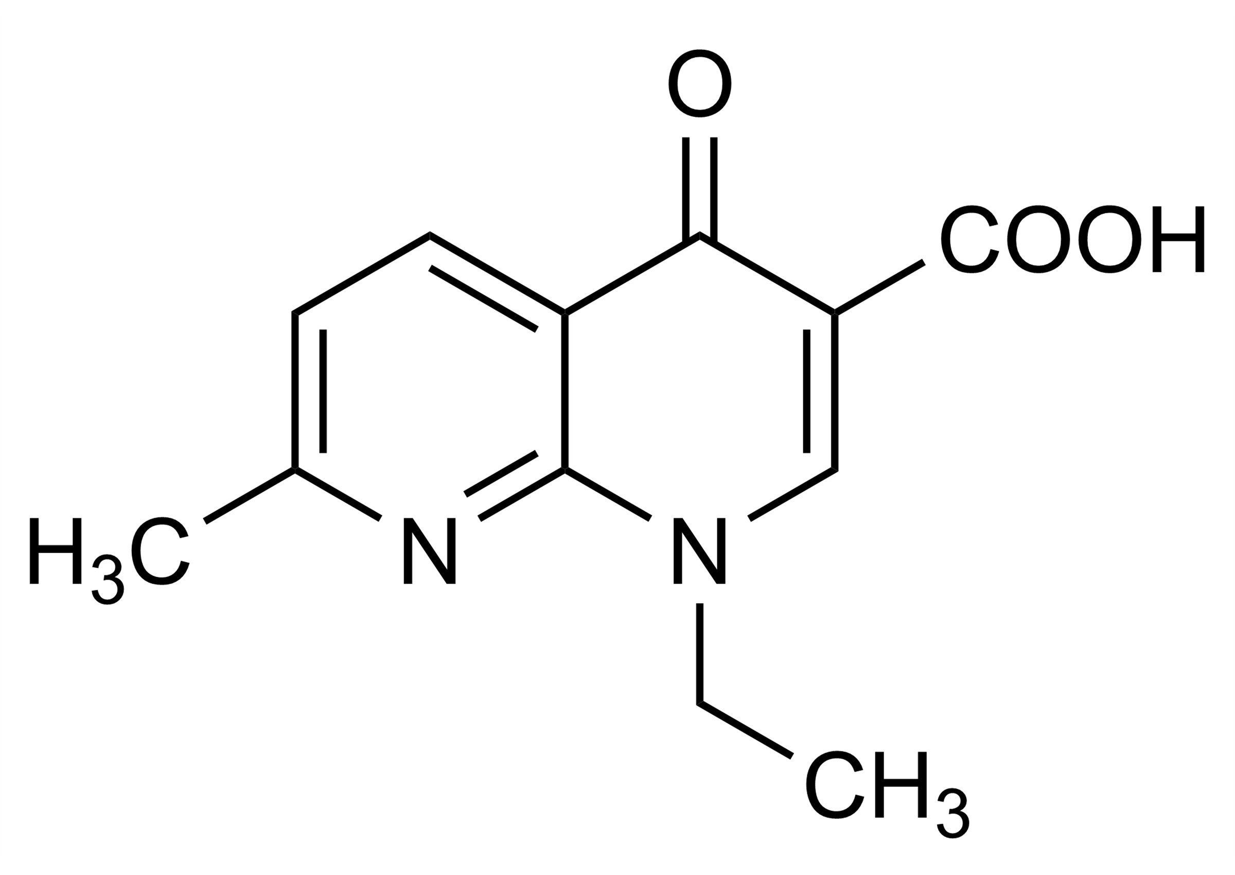 Nalidixic acid reference standard molecular structure (CAS 389-08-2)