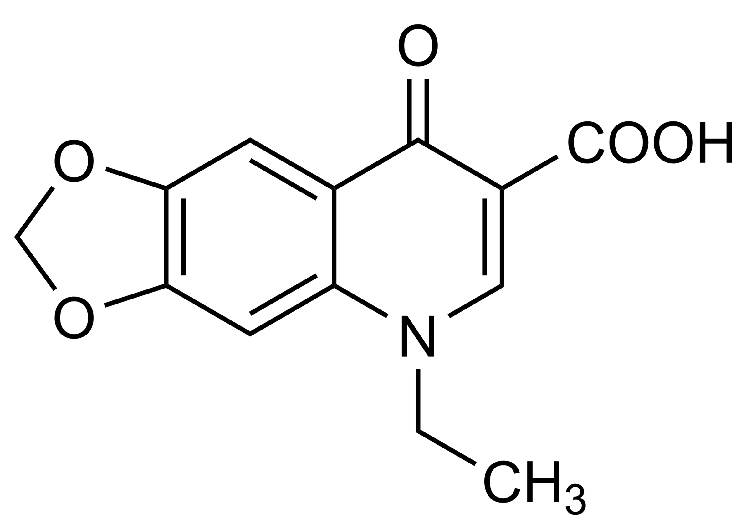 Oxolinic acid reference standard molecular structure (CAS 14698-29-4)