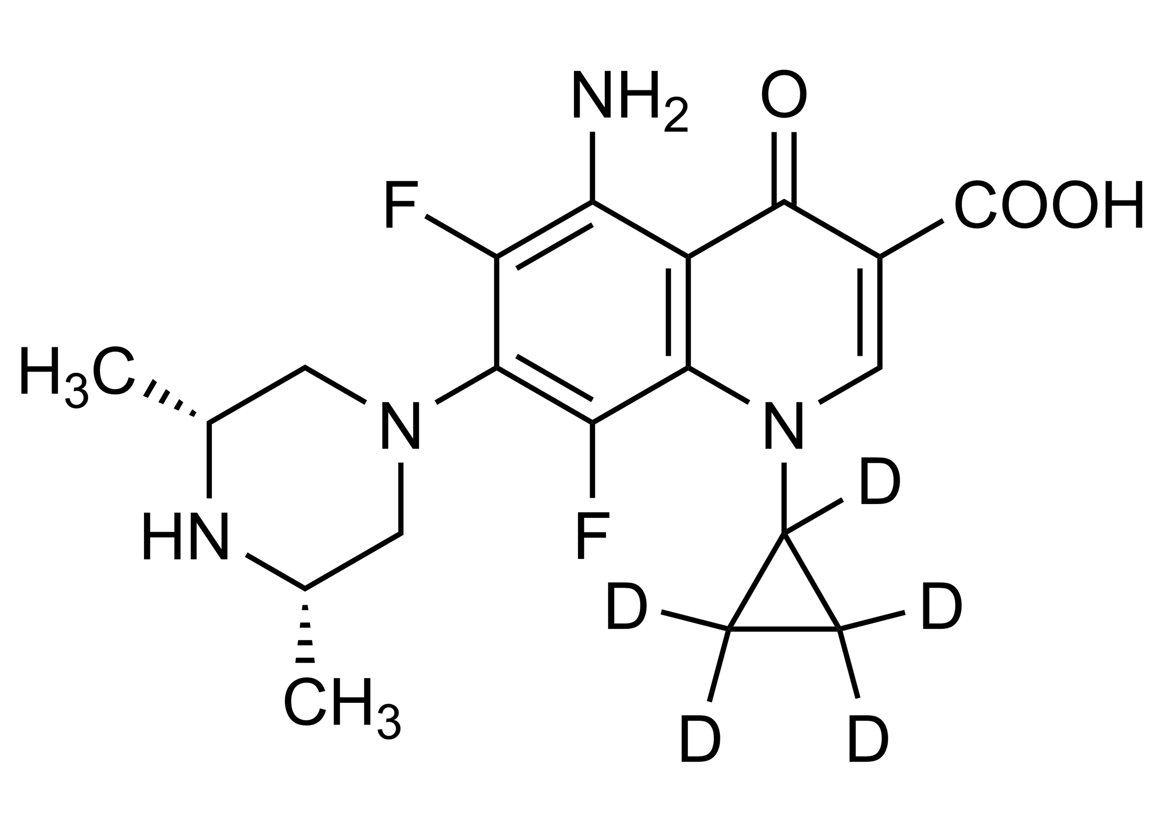 Sparfloxacin DD5 molecular structure reference standard by WITEGA Laboratorien Berlin-Adlershof GmbH