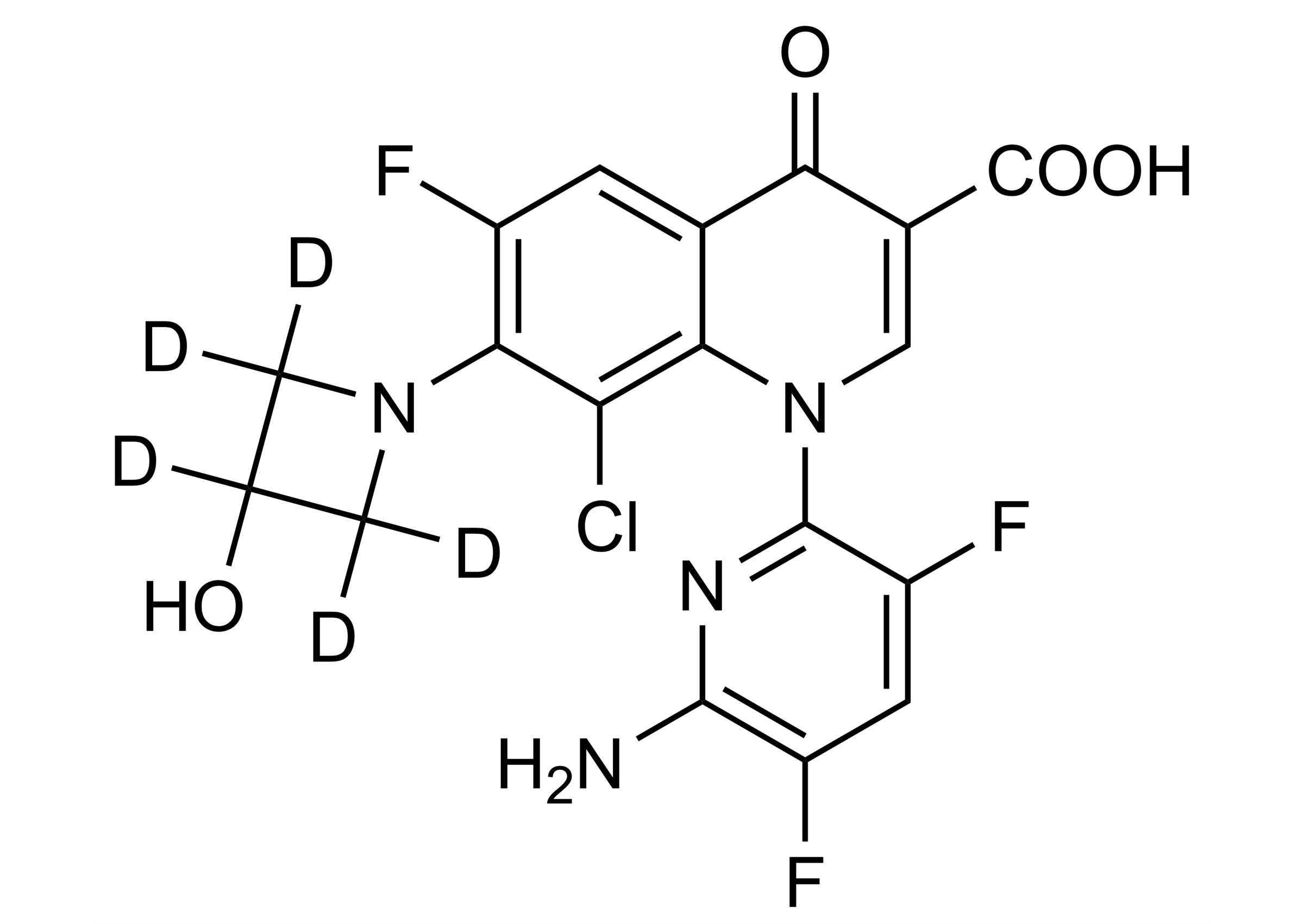 Delafloxacin-D5 molecular structure reference standard for LC-MS/MS and GC-MS