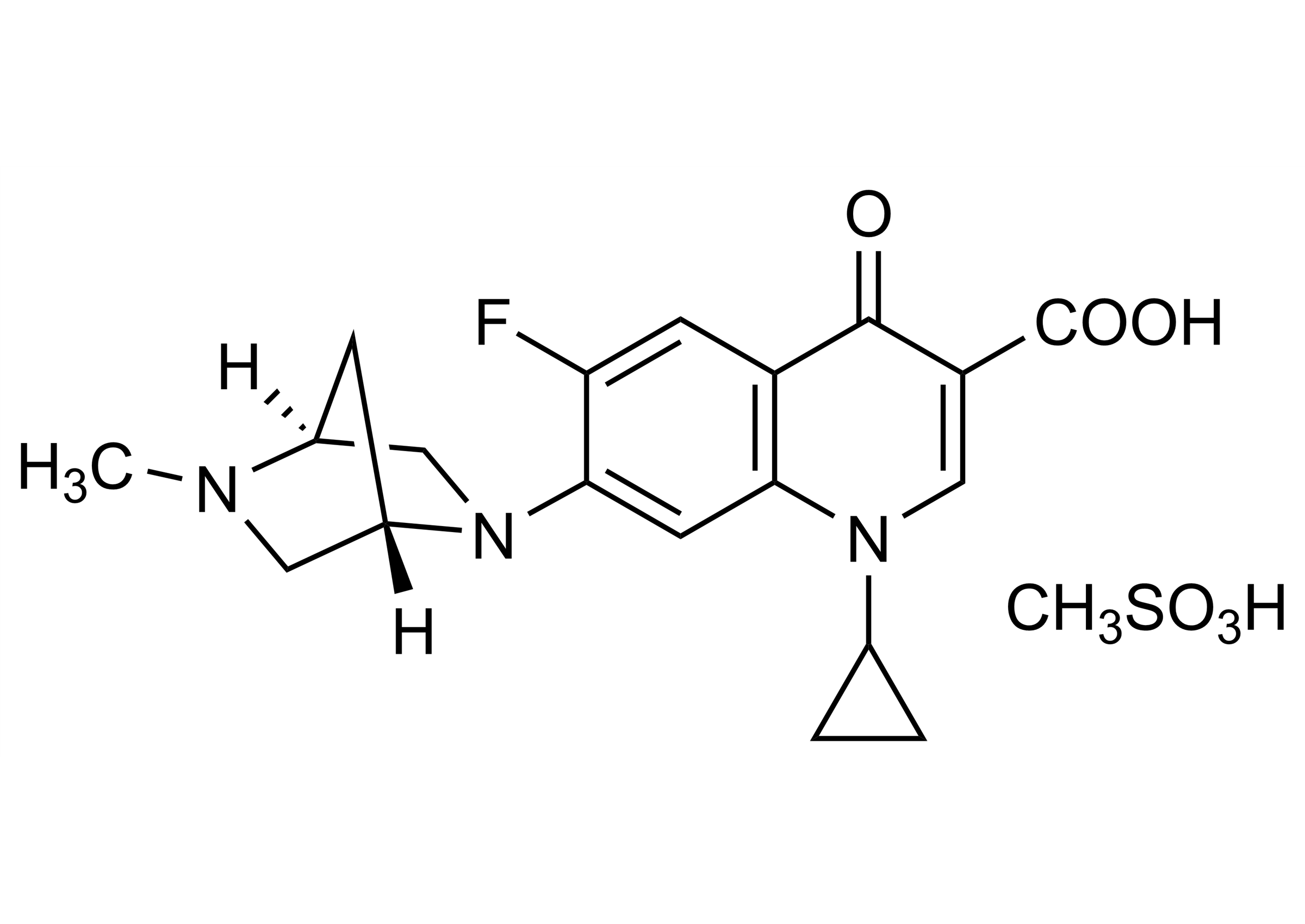 Danofloxacin methanesulfonate molecular structure reference standard CAS 119478-55-6