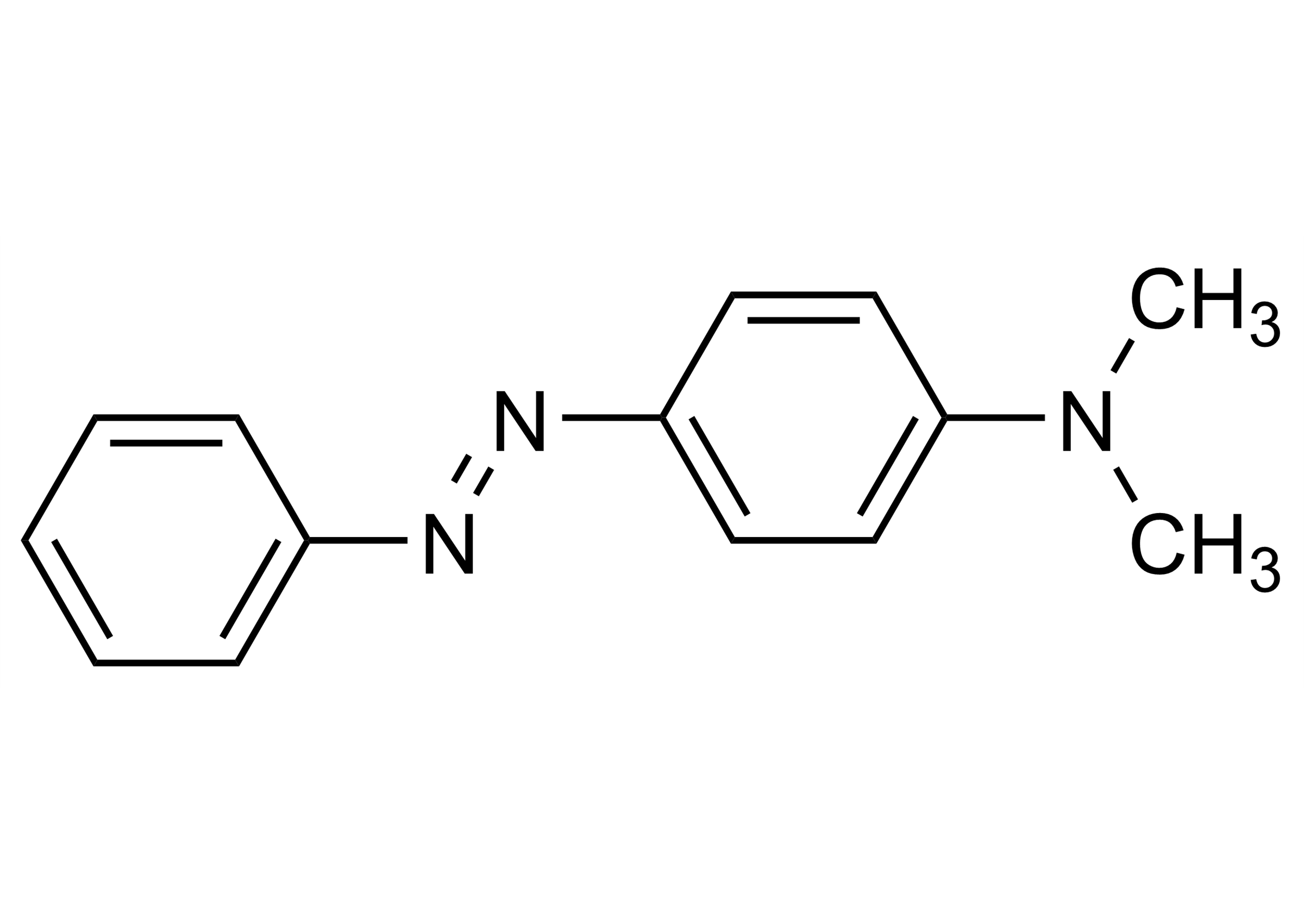 Dimethyl yellow Butter yellow reference standard molecular structure, CAS 60-11-7, for LC-MS/MS and GC-MS calibration