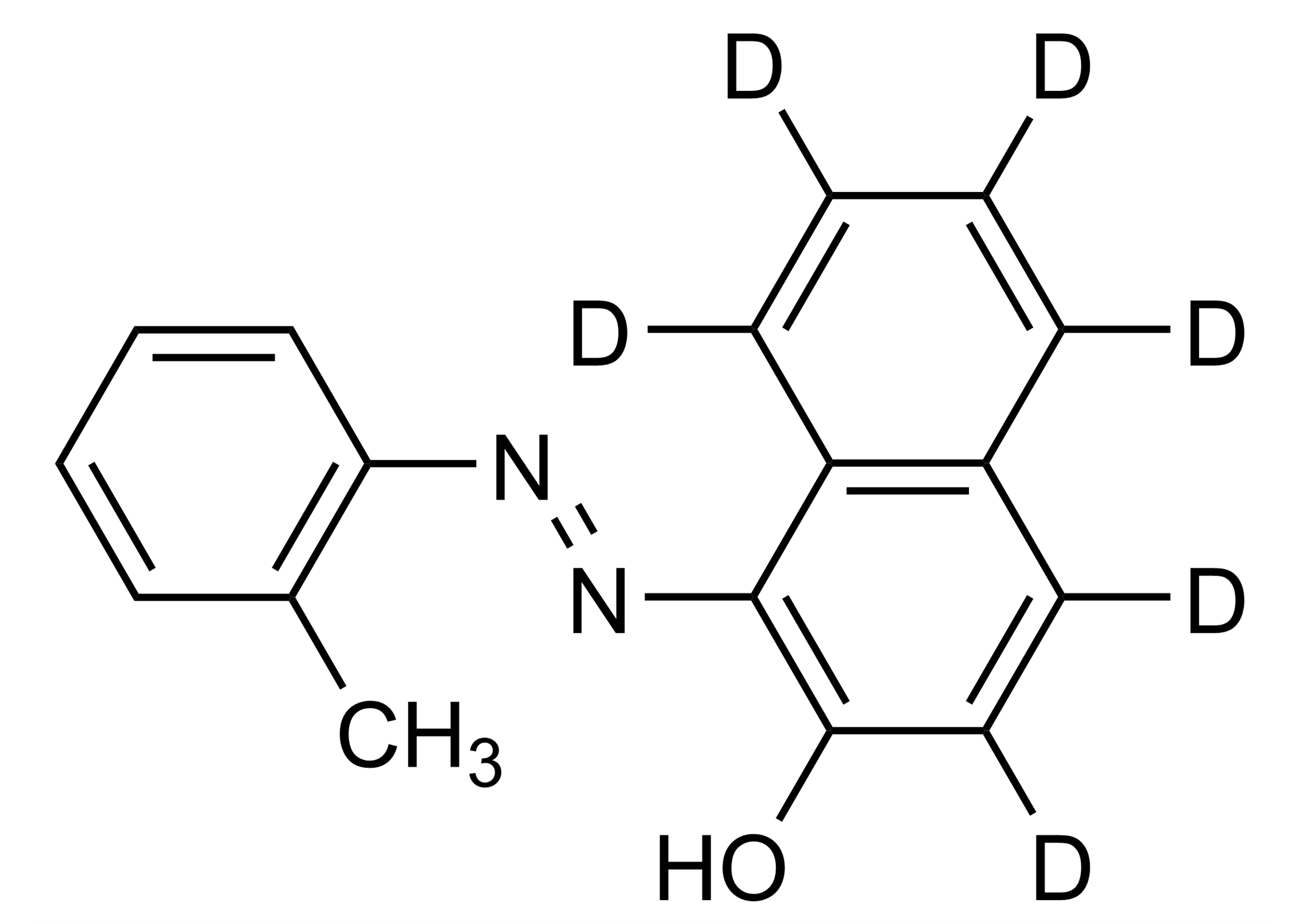 Orange OT D6 Reference Standard Structure Image Orange OT D6 reference standard molecular structure for LC-MS/MS and GC-MS calibration