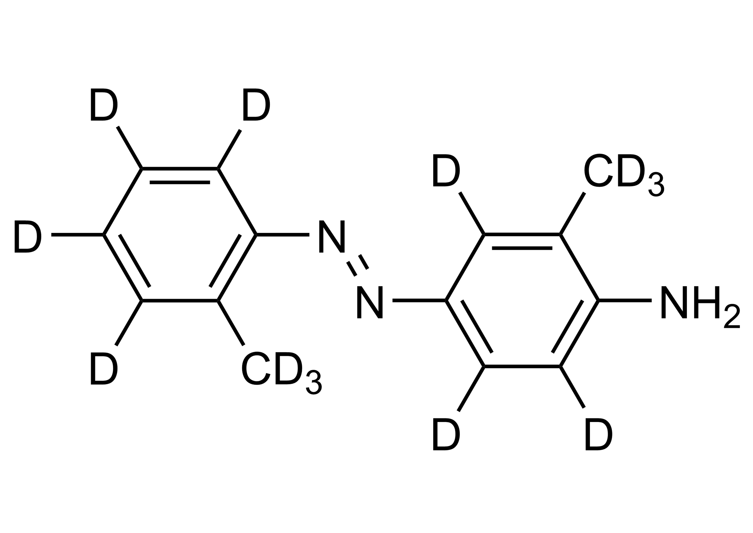 o Aminoazotoluol D13 molecular structure reference standard for LC-MS/MS and GC-MS by WITEGA