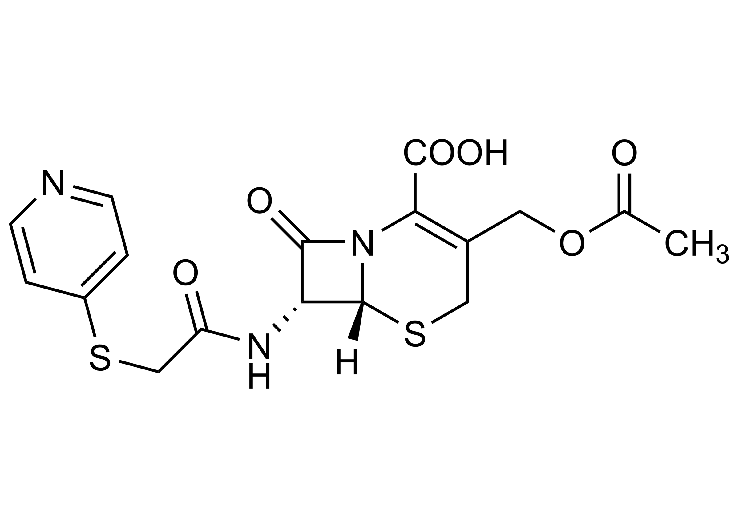 Cefapirin Reference Standard Structure Cefapirin reference standard molecular structure for LC-MS/MS and GC-MS quantification
